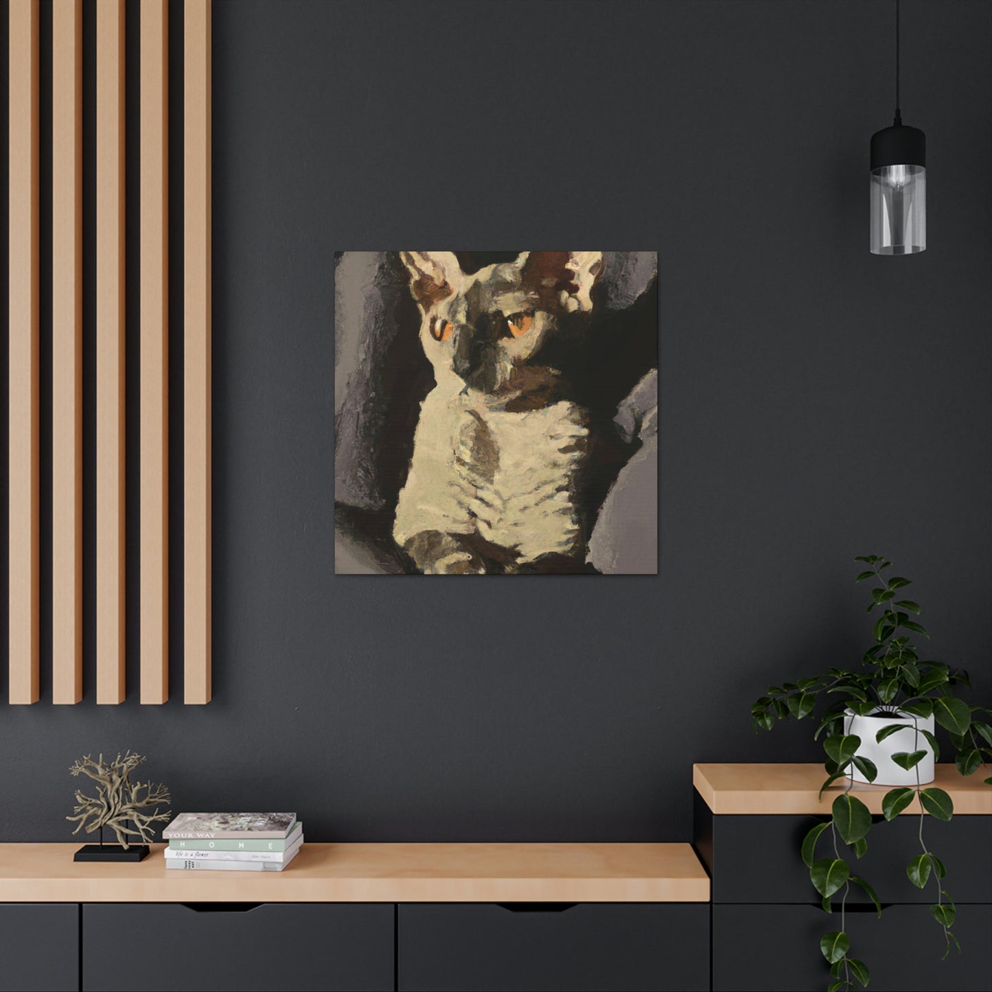 "Devon Rex Dreamscape" - Canvas