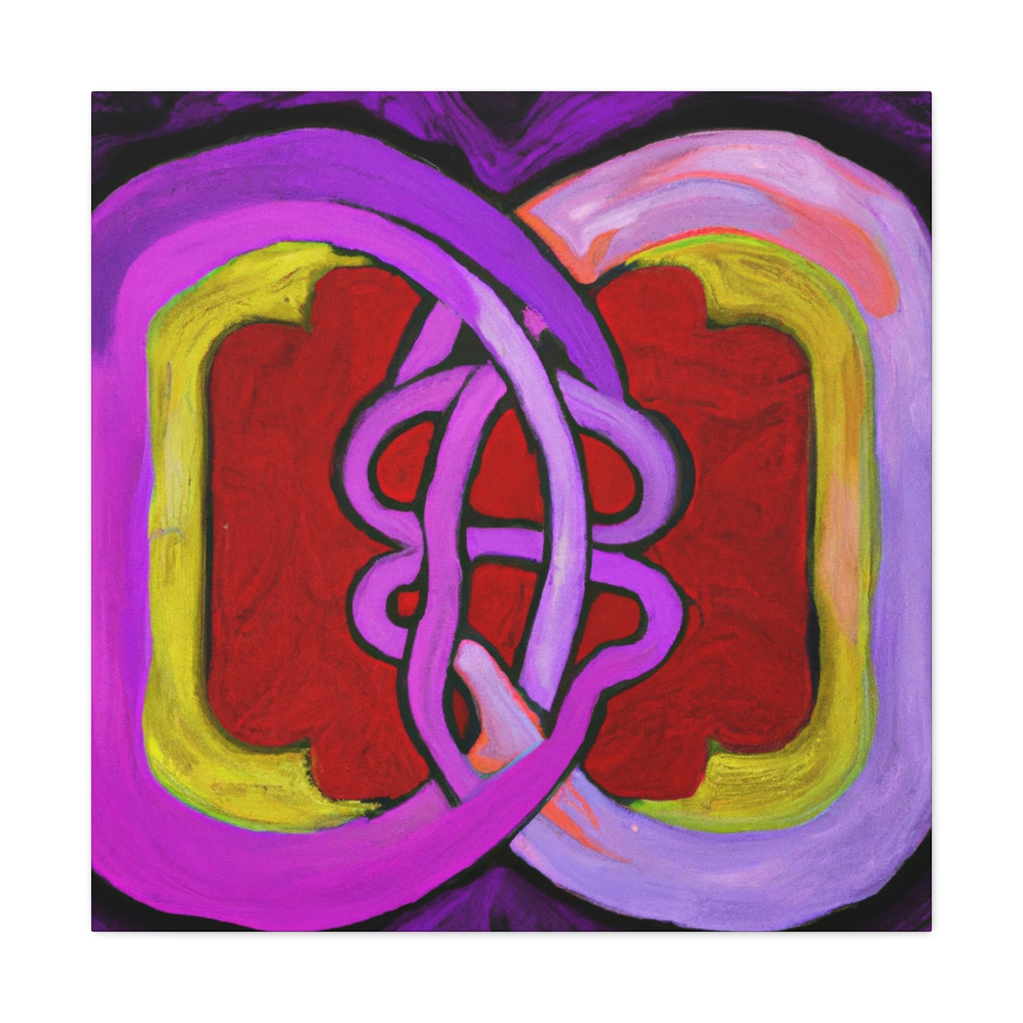 Two Hearts Interlocked - Canvas