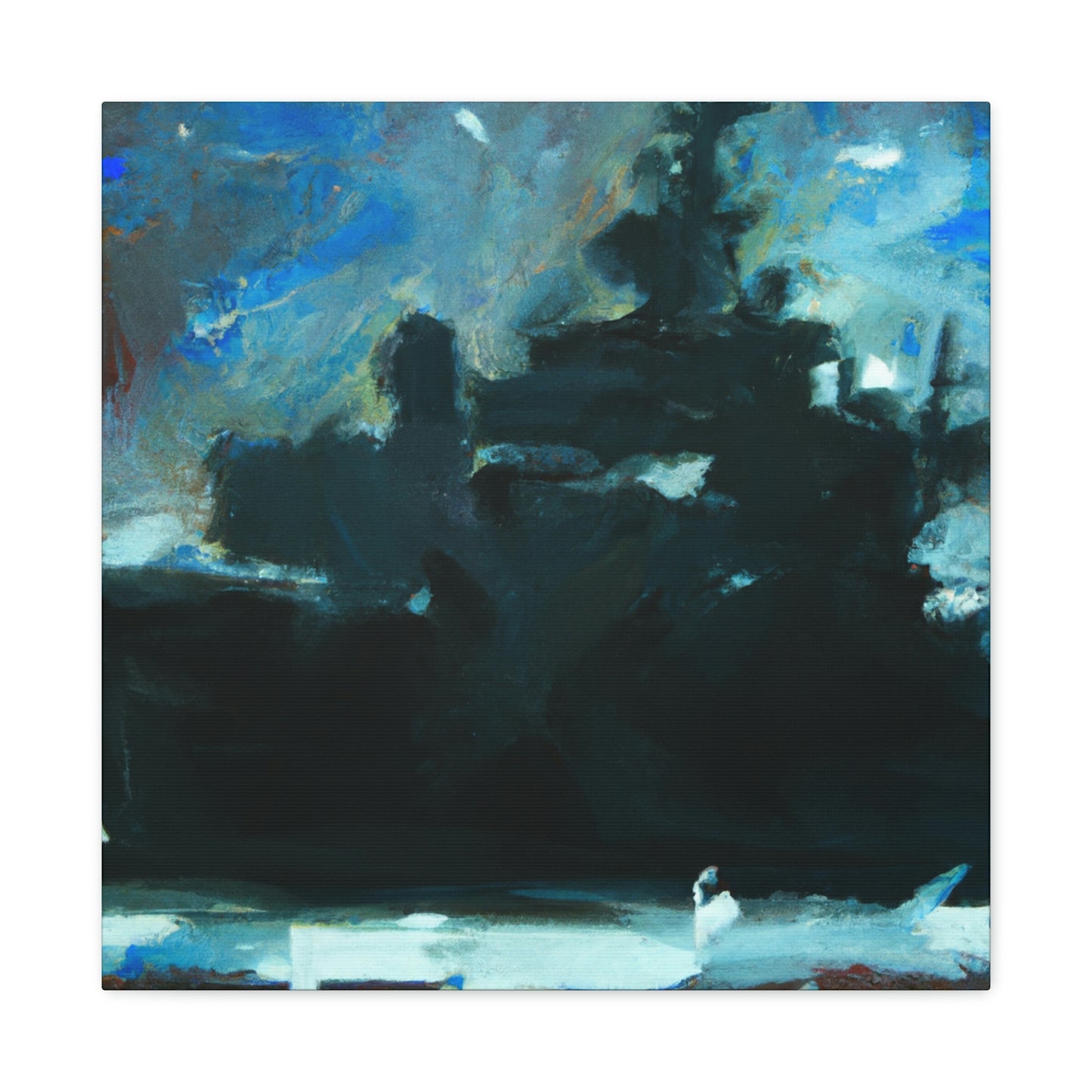 Battleship In Abstract - Canvas