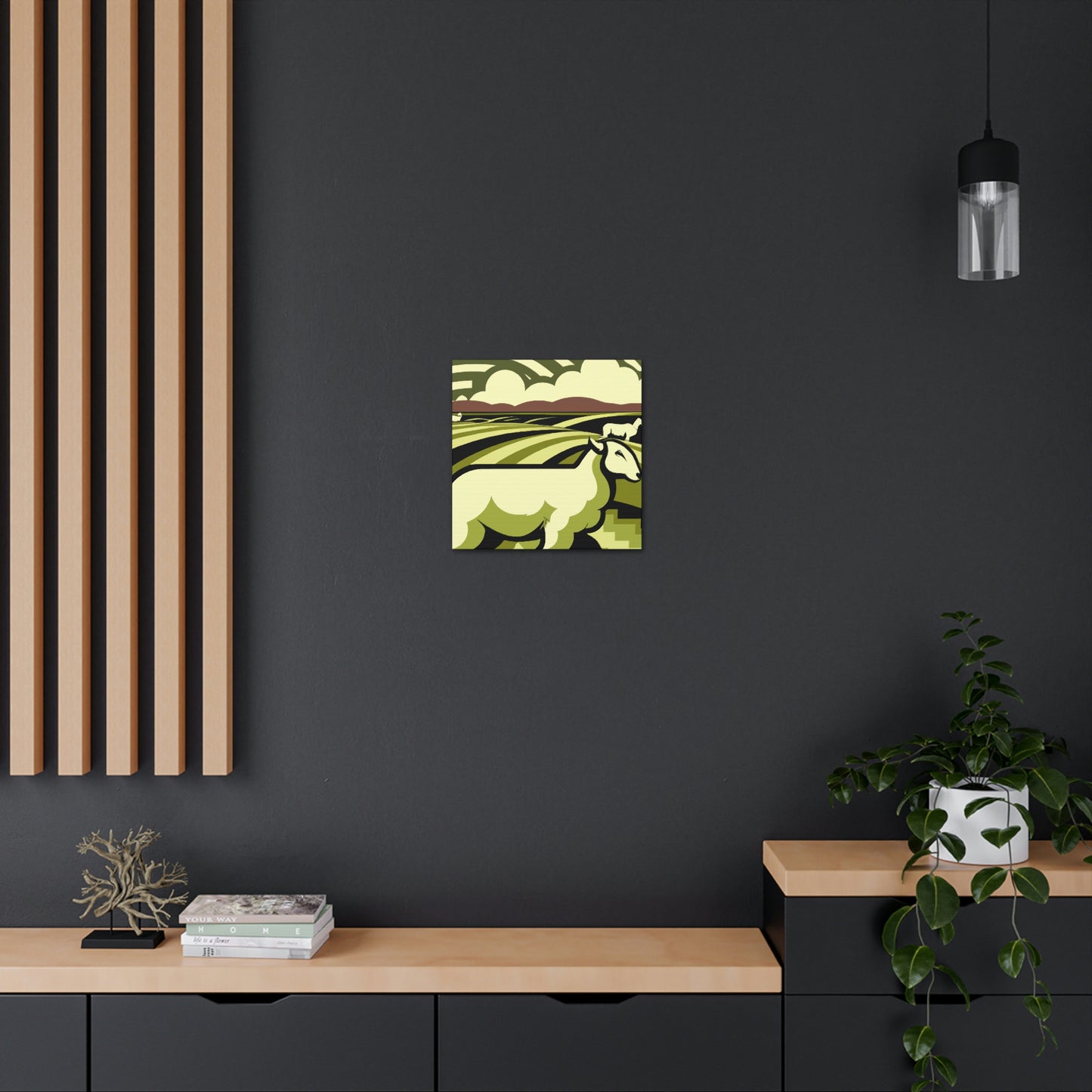 Sheep in Splendor. - Canvas