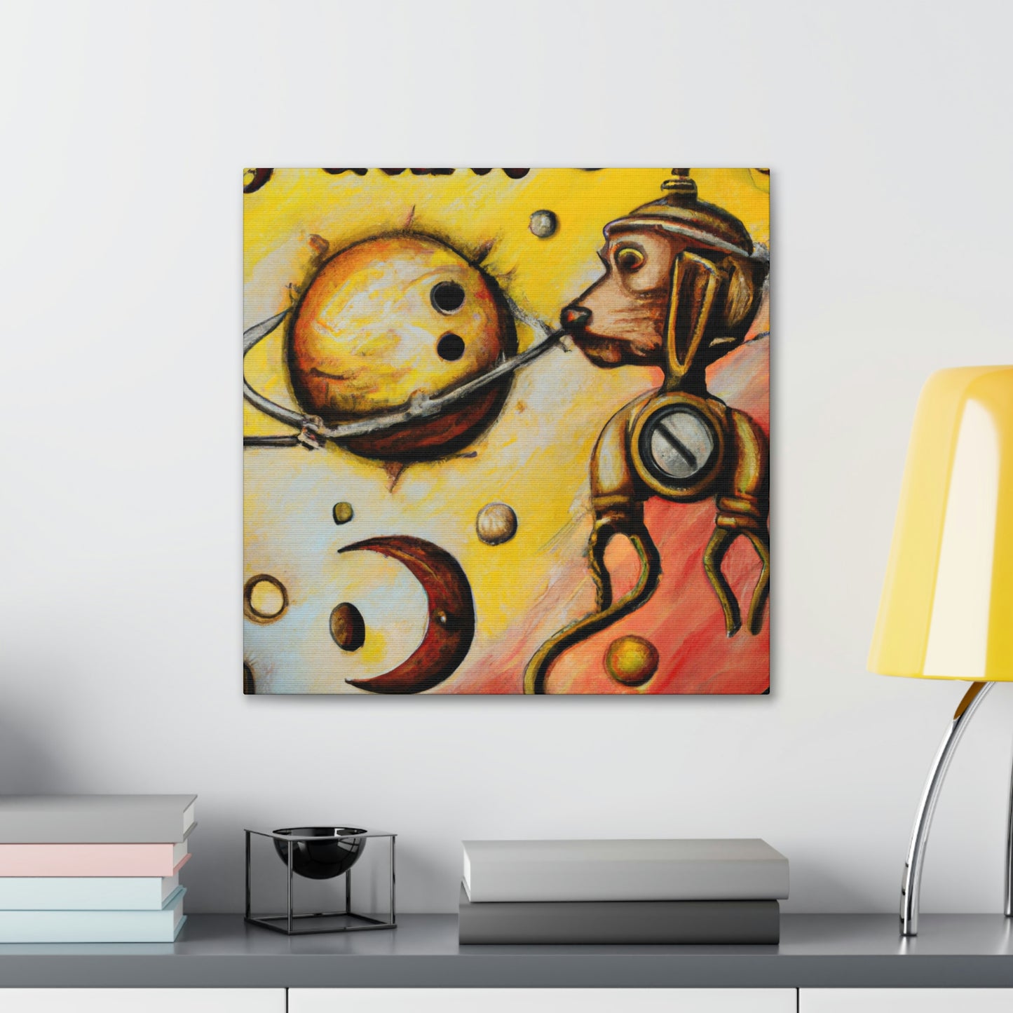 "Pluto in Steampunk Age" - Canvas