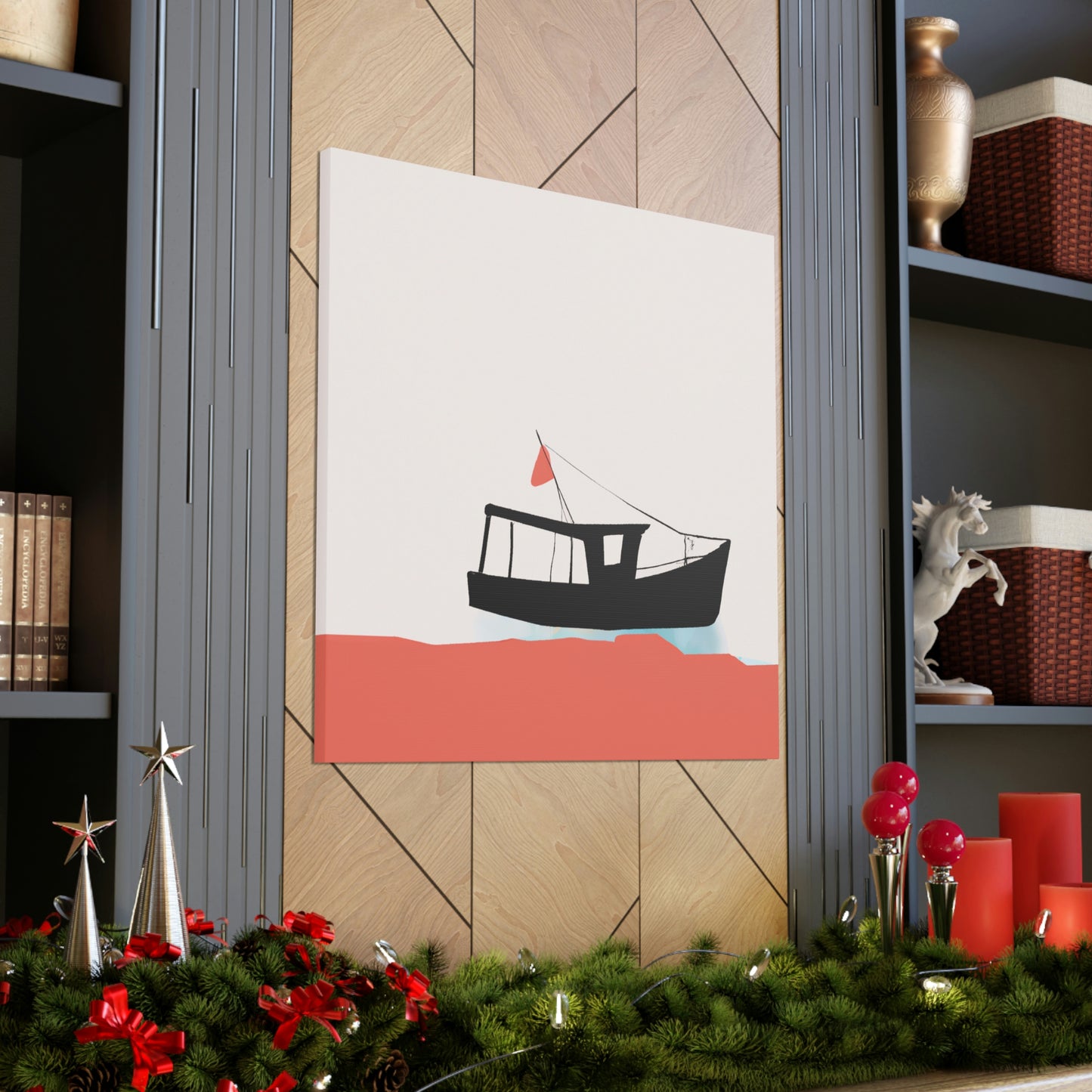 Fishing Boat Minimalism - Canvas