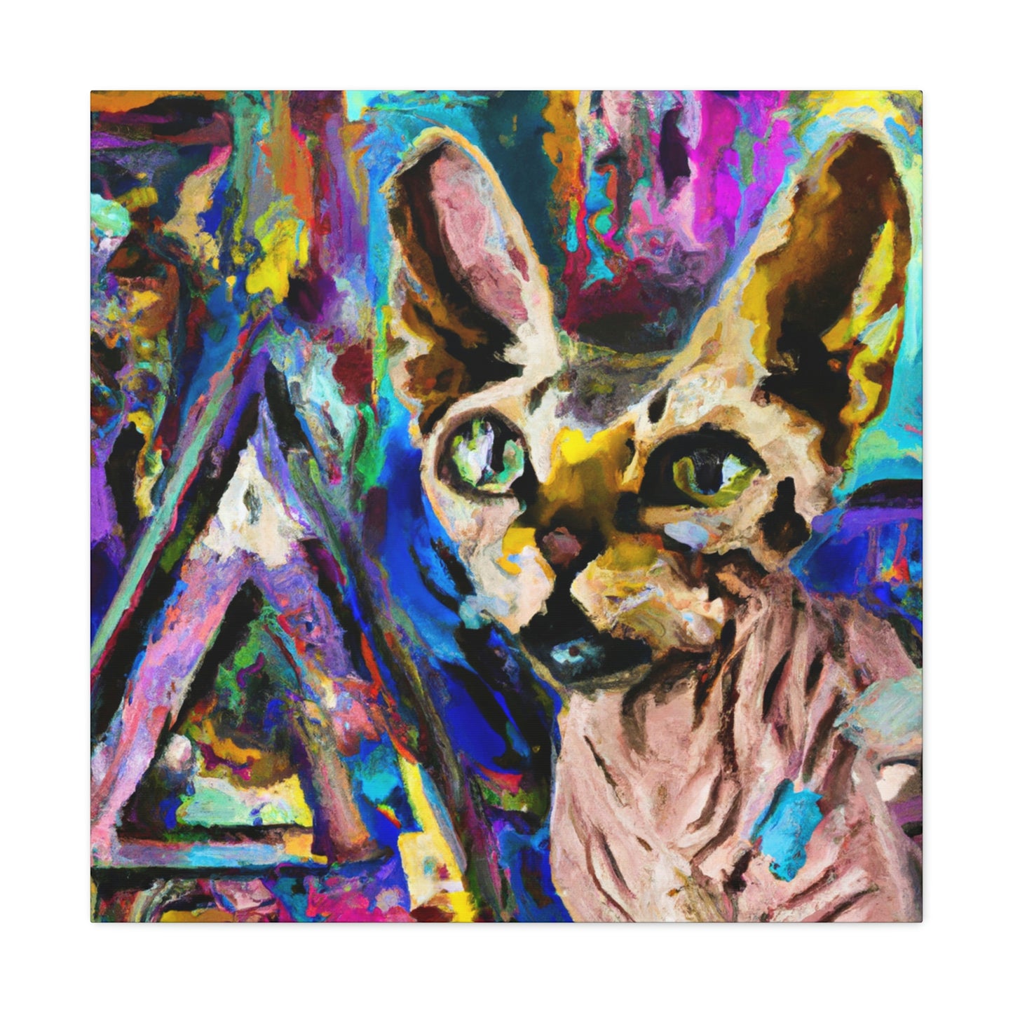 Sphynx in Abstraction - Canvas