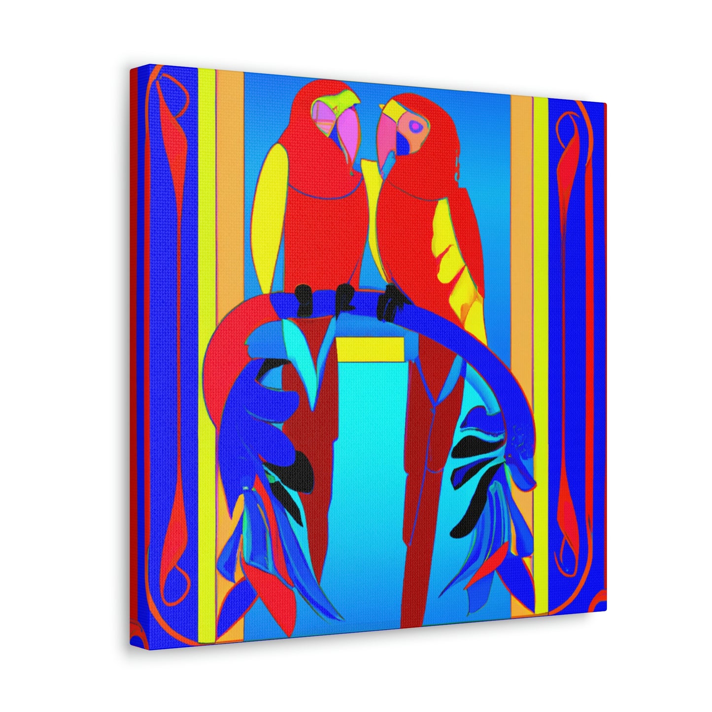 "Macaws of Metropolis" - Canvas