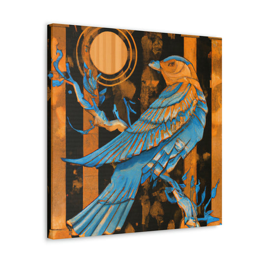 "Bluebird's Art Deco Dream" - Canvas