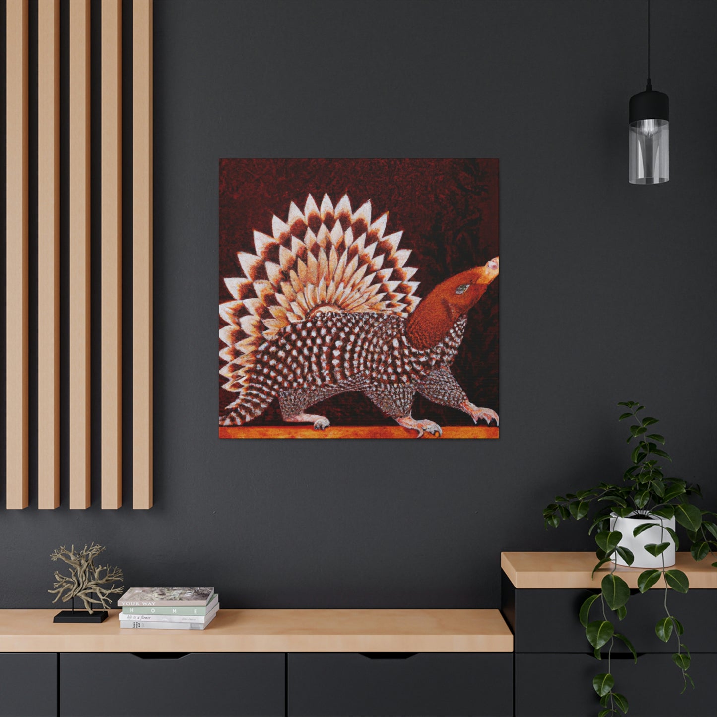 Gleaming Art Deco Pangolin - Canvas