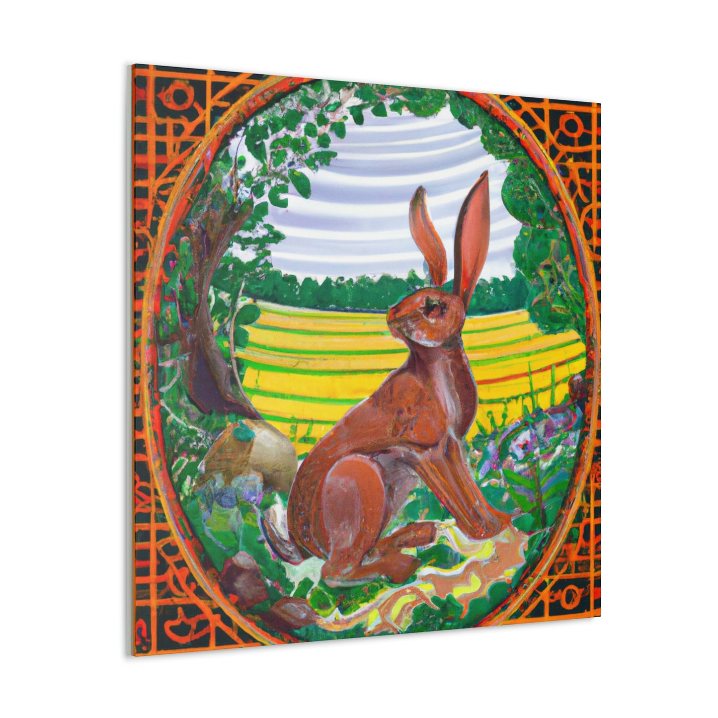 Rabbit in Art Nouveau - Canvas