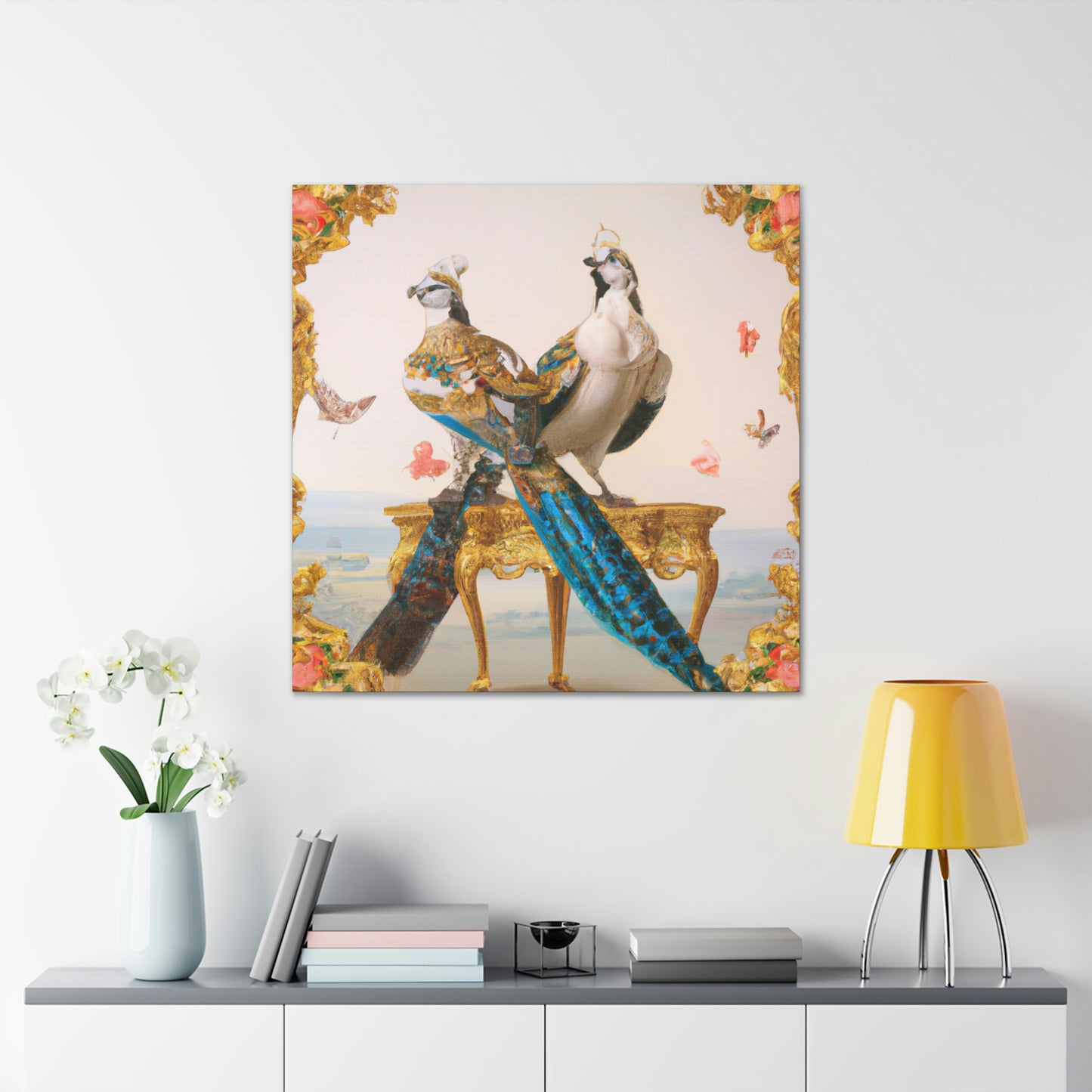 "Birds of the Rococo" - Canvas