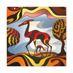 "Antelope in Art Deco" - Canvas