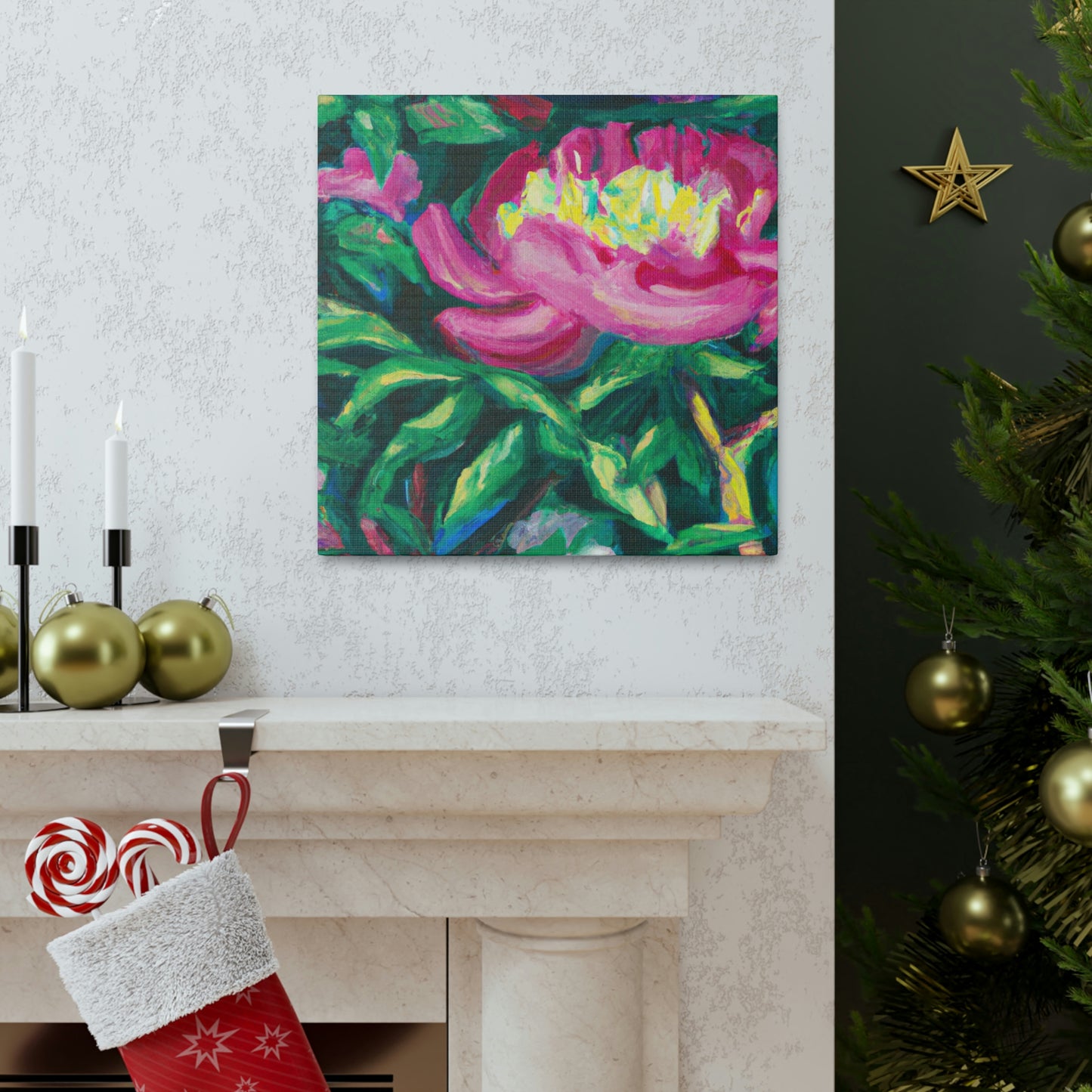 "Peony in Expressionism" - Canvas