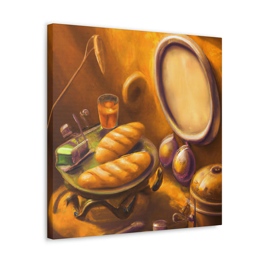 "Steampunk Bread Ablaze" - Canvas