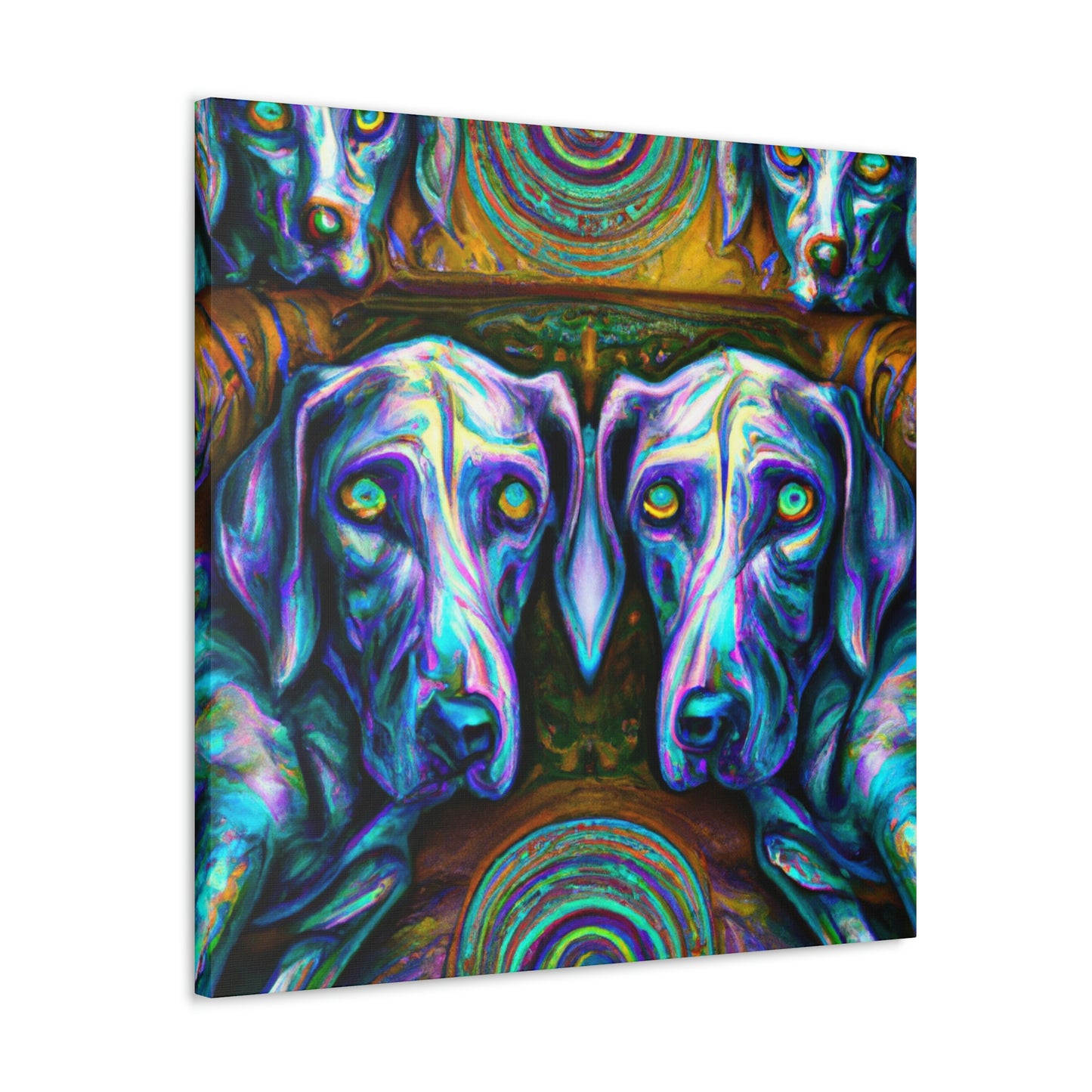 "Weimaraner in Moonlight" - Canvas