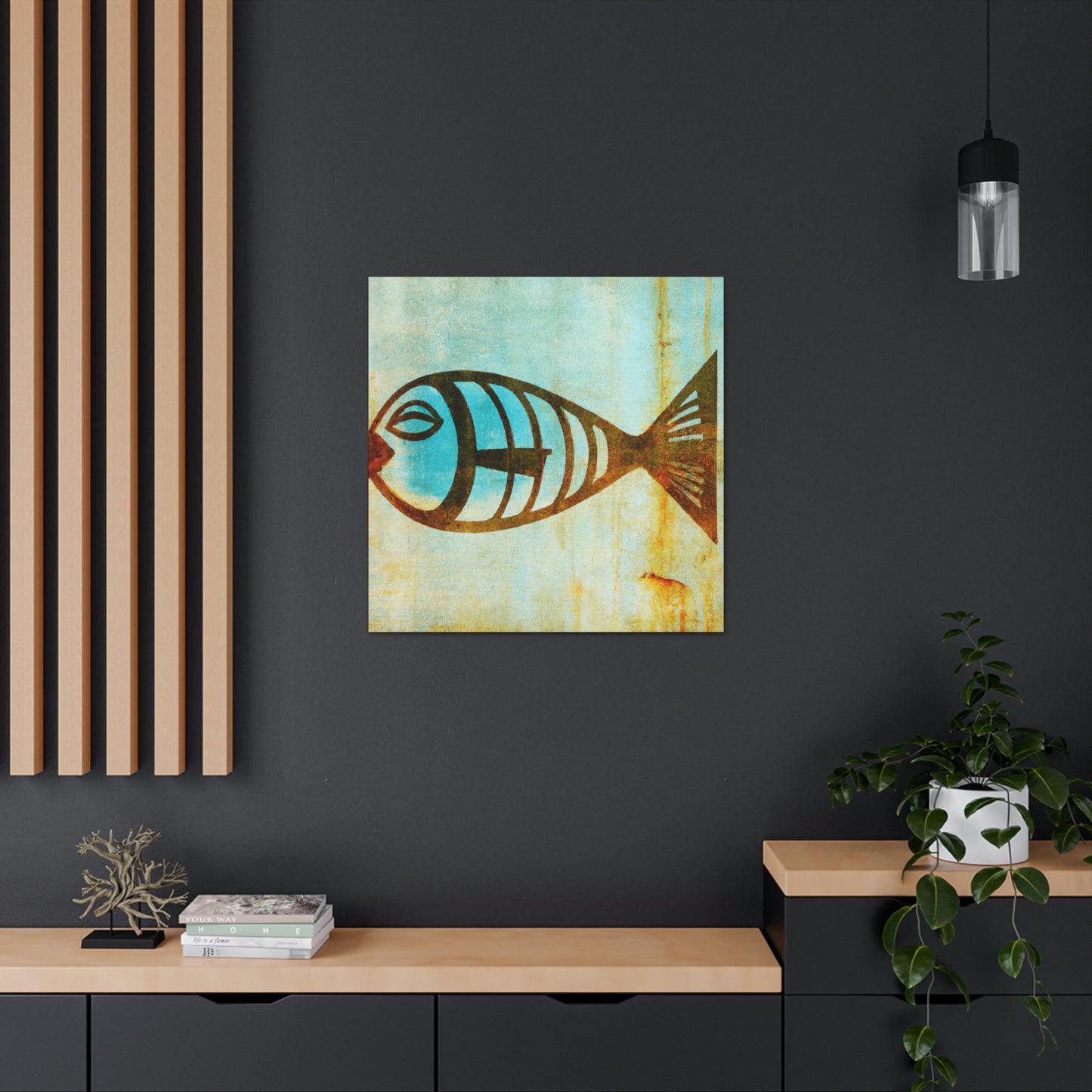 "Gilded Fish Glistening' - Canvas