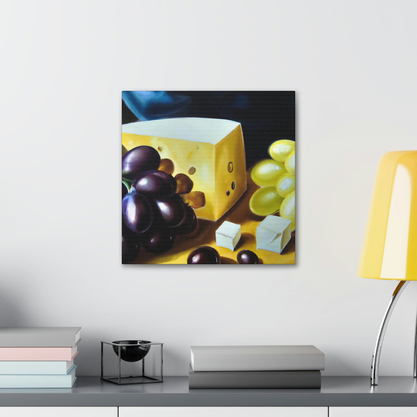 Cheese and Grapes Tapestry - Canvas