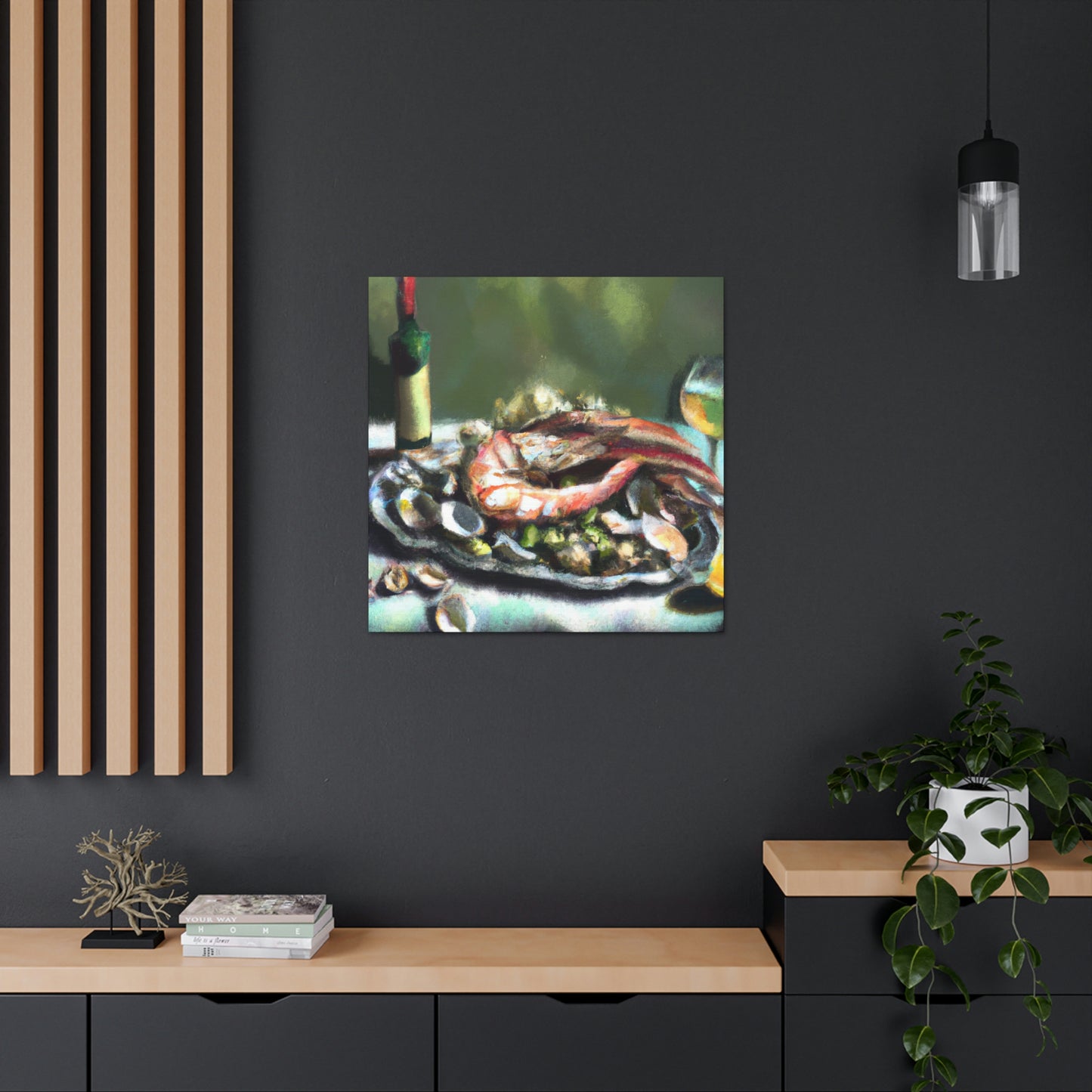 Seafood Through Abstract - Canvas