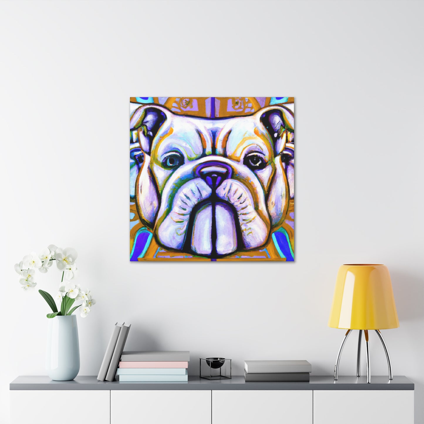 "Bulldog's Deco Dream" - Canvas