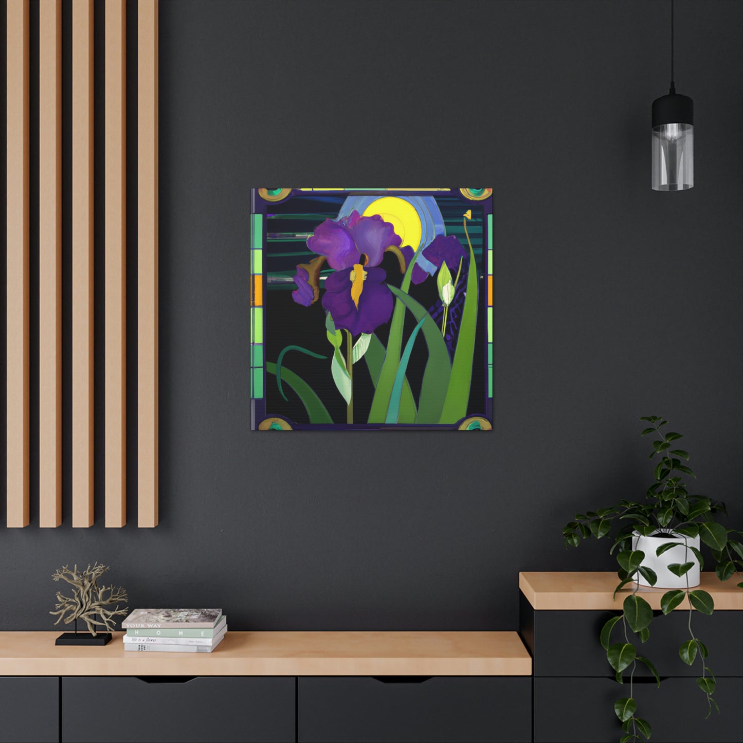 "Iris of Moonlight Glitz" - Canvas