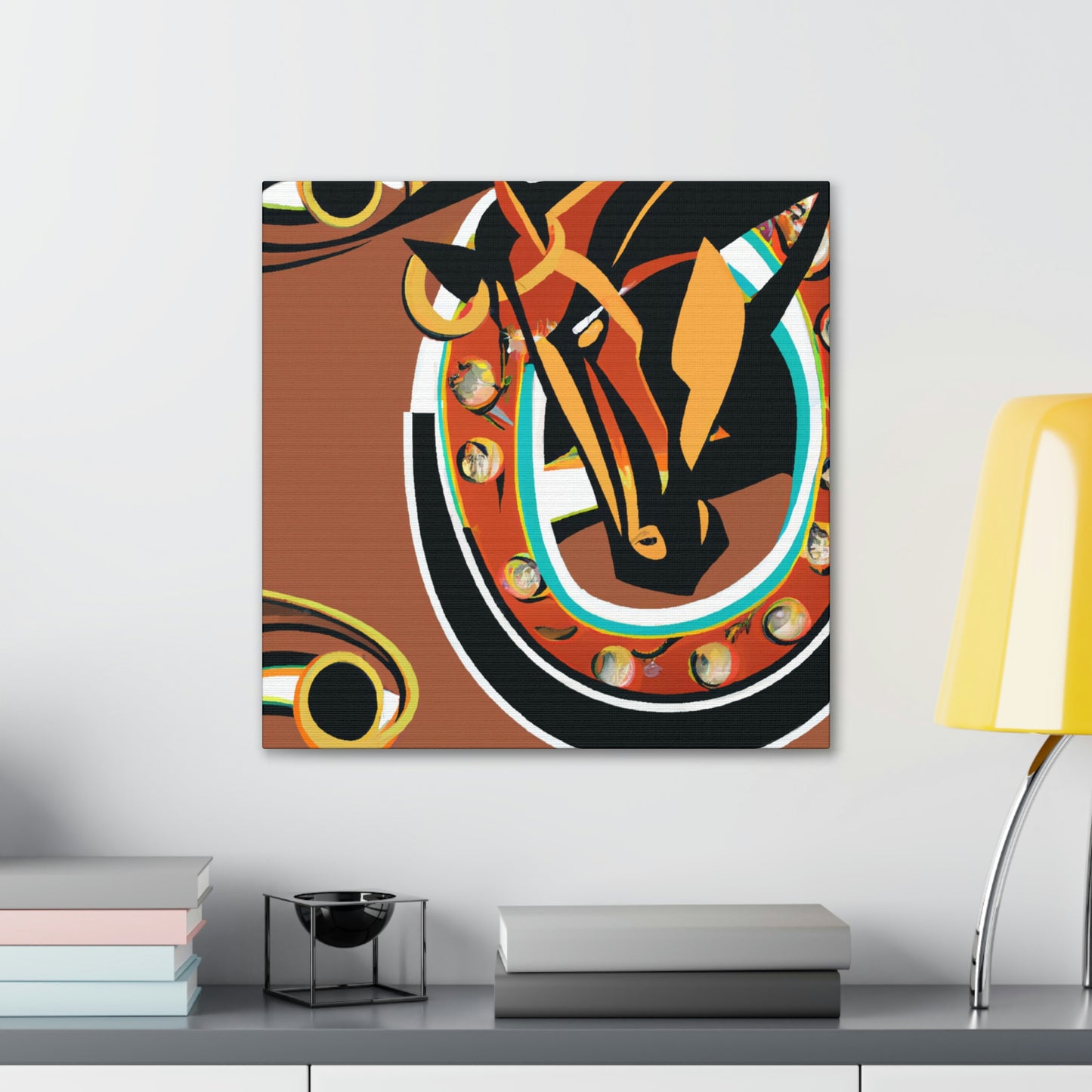 "Horseshoe Art Deco" - Canvas