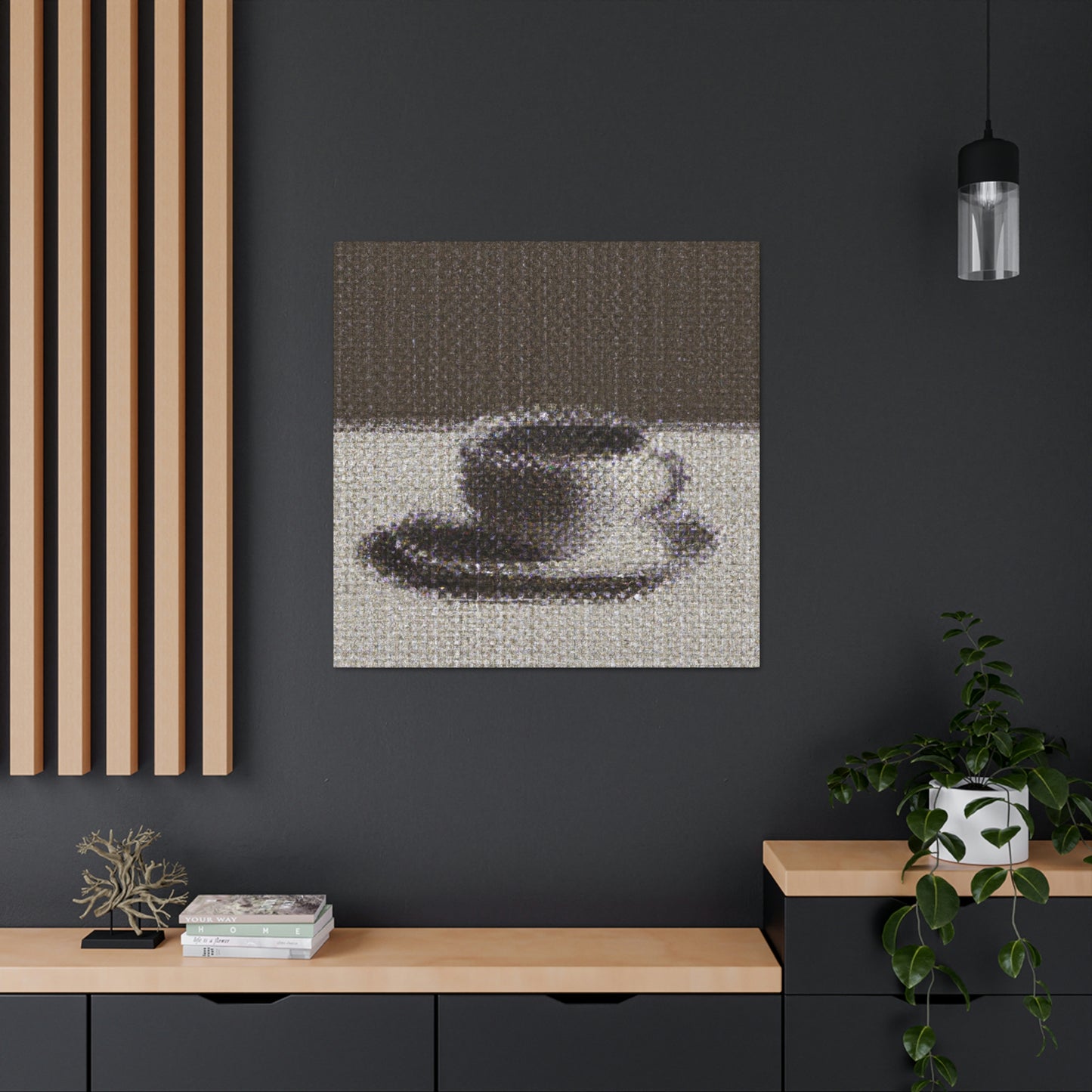 Coffee in Pointillism - Canvas