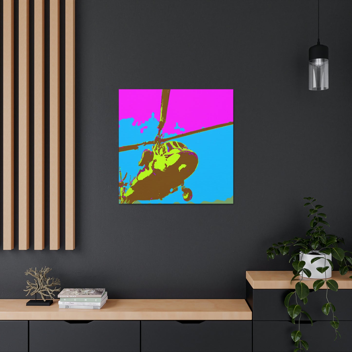 Helicopter Pop Artful - Canvas