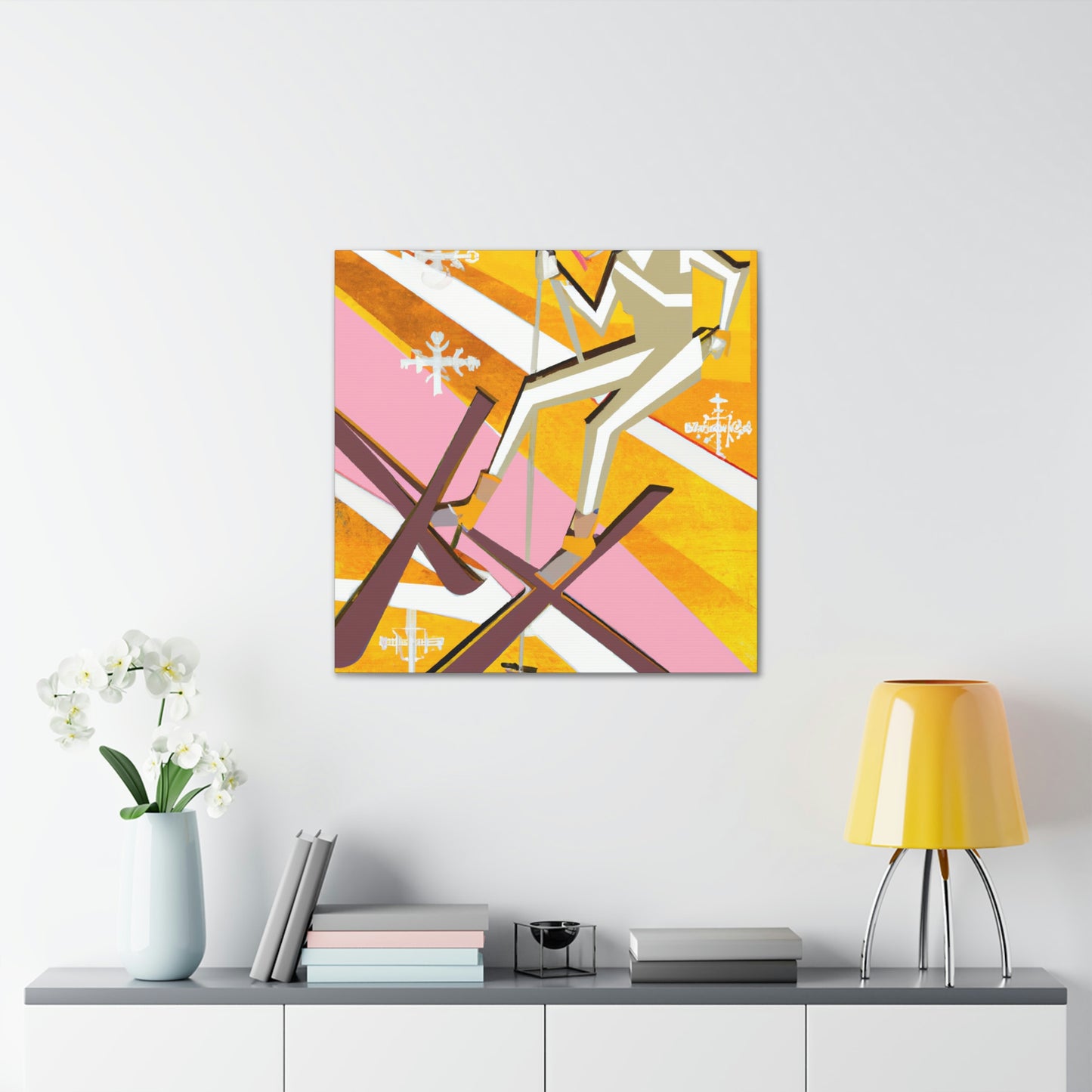 "Winter Slopes Embrace Sun" - Canvas