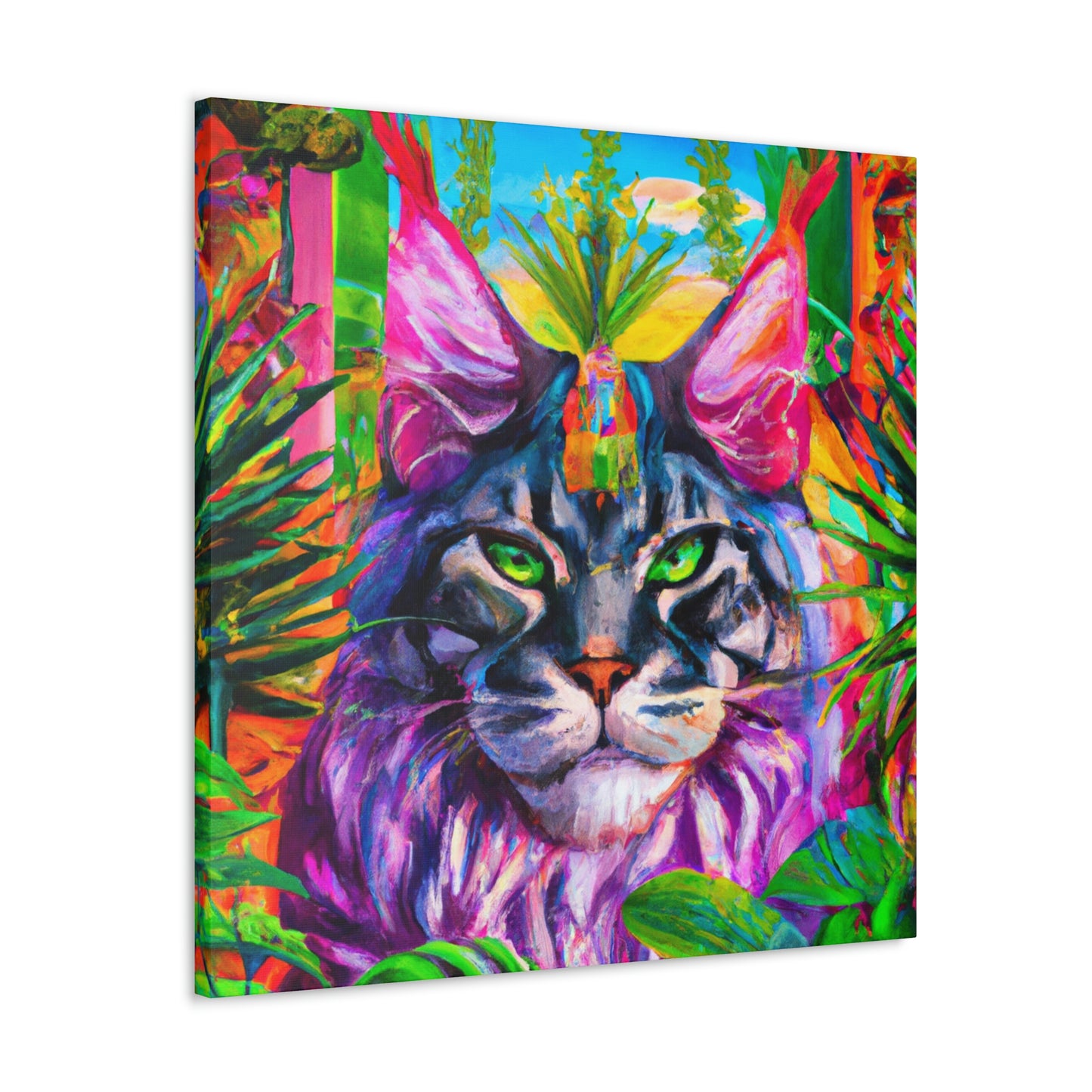 "Cat in Art Deco" - Canvas