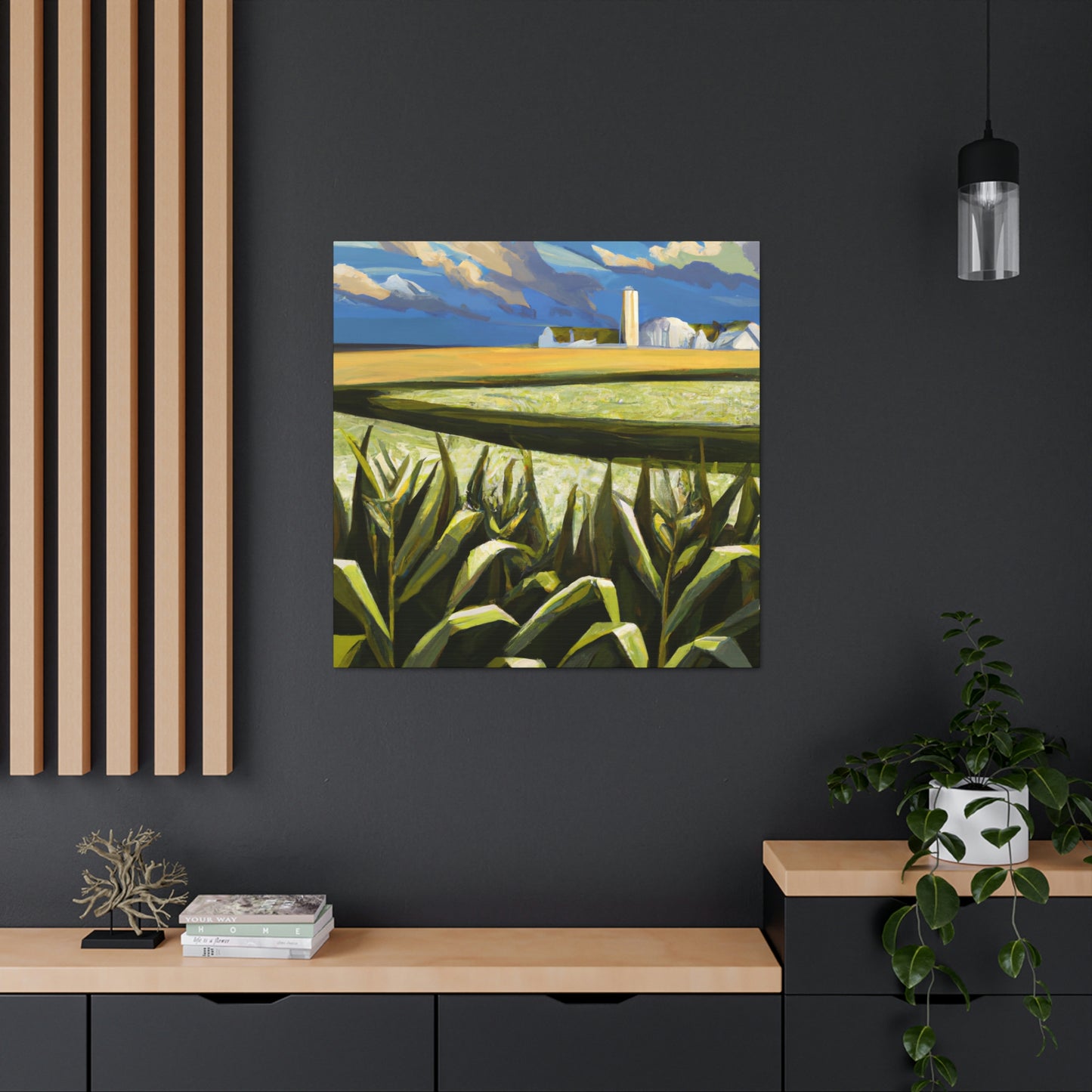 "Corn Field Harmony Scene" - Canvas