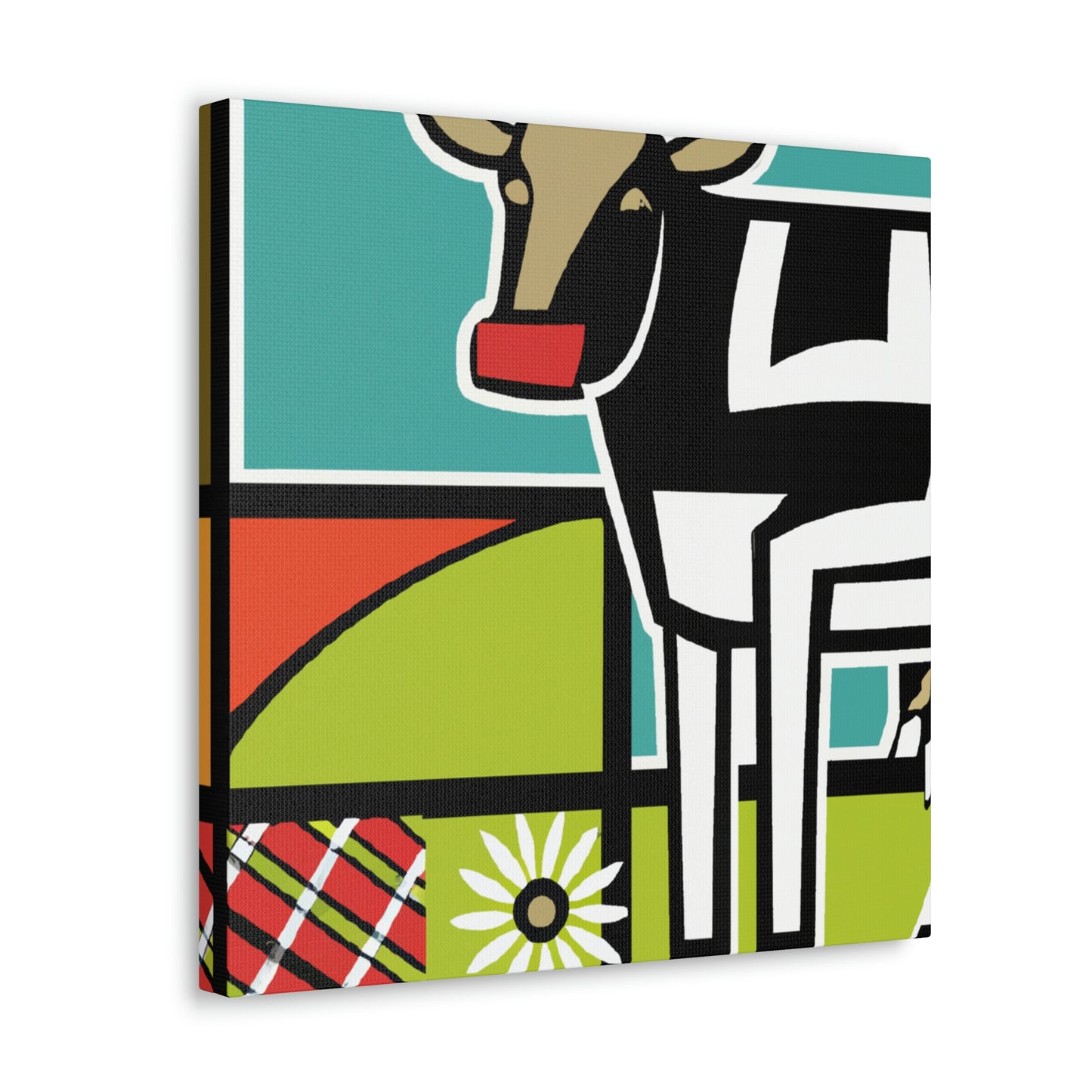 "Cow among Art Deco" - Canvas