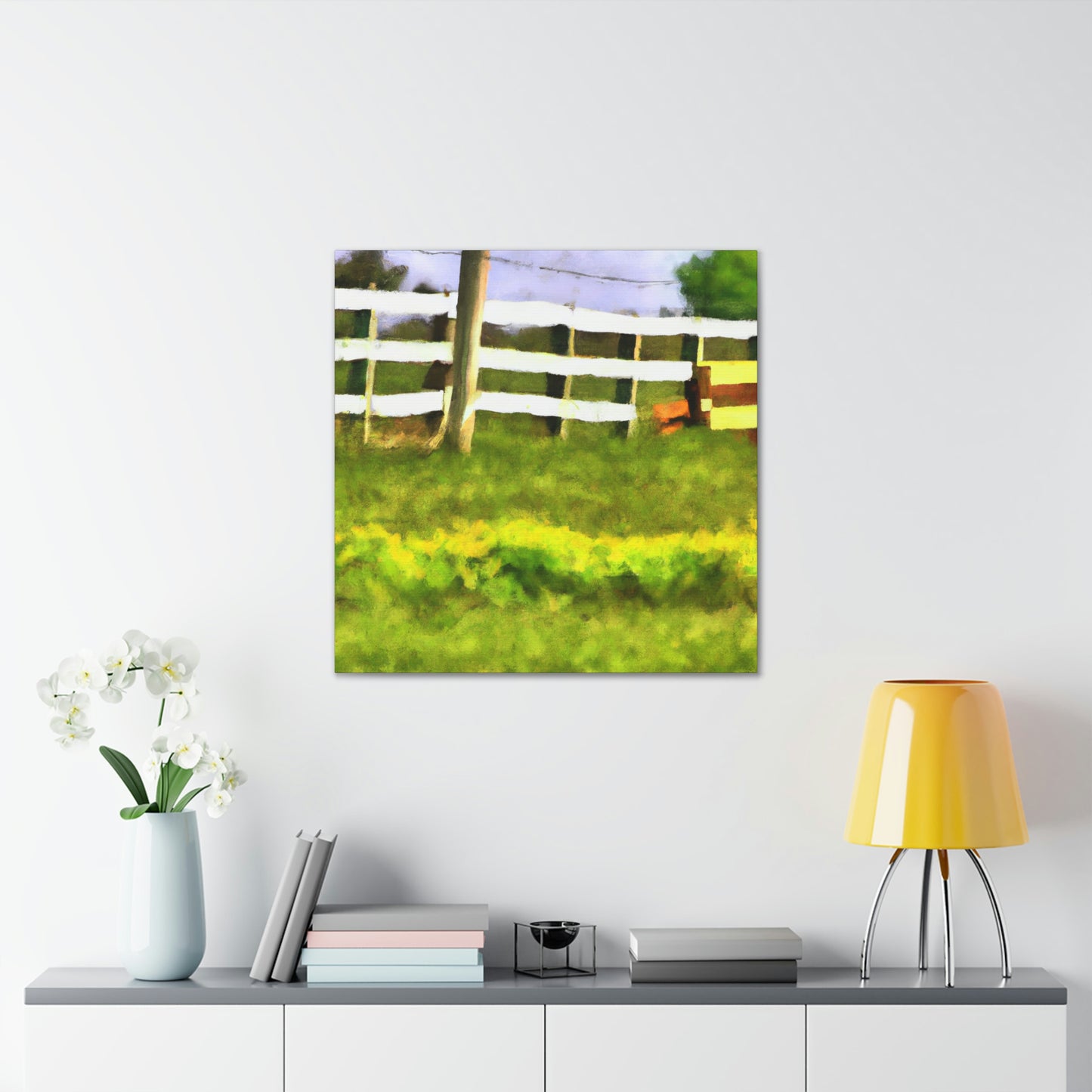 "Barnyard Fence Harmony" - Canvas