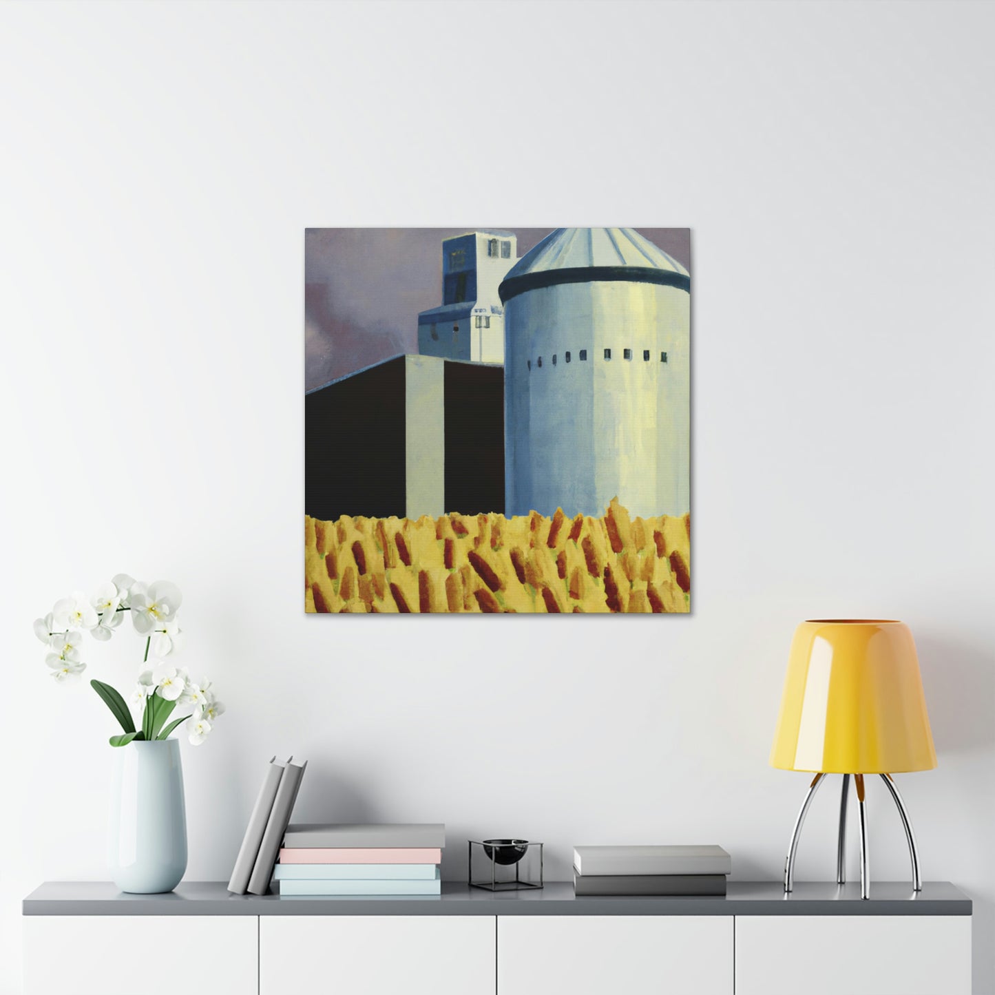 "Sunlit Gilded Silo" - Canvas