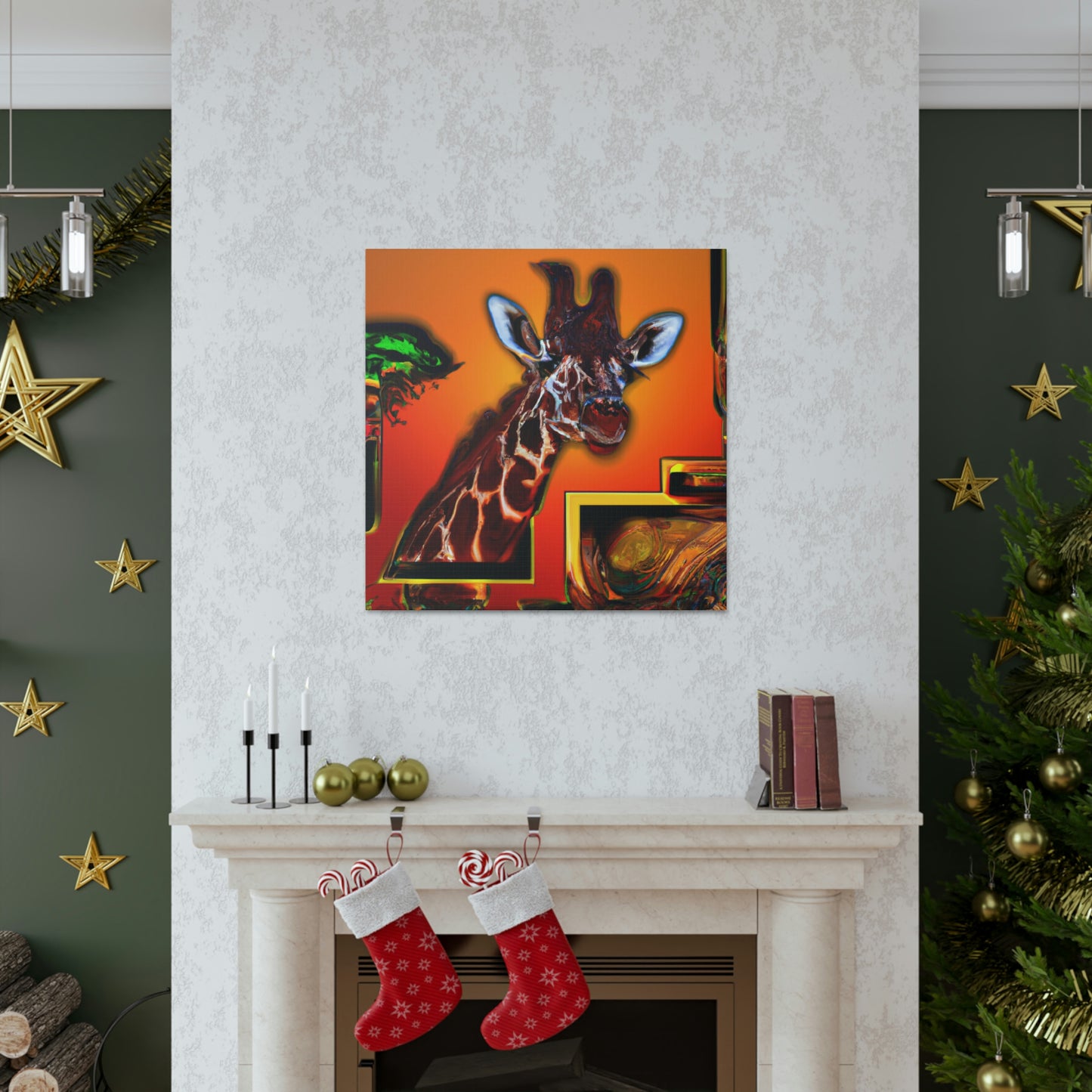 Giraffe in Art Deco - Canvas