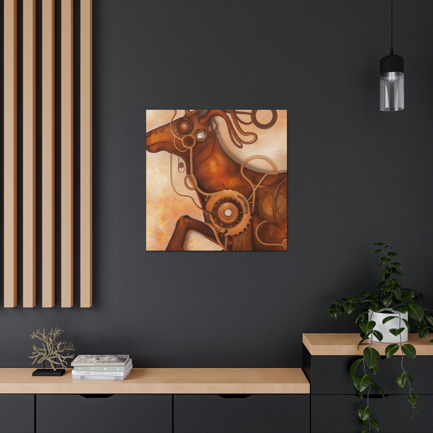 Elk in Steampunk Times - Canvas