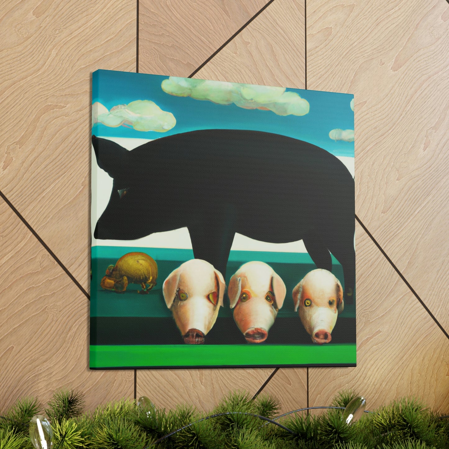 Pigs in Minimalism - Canvas