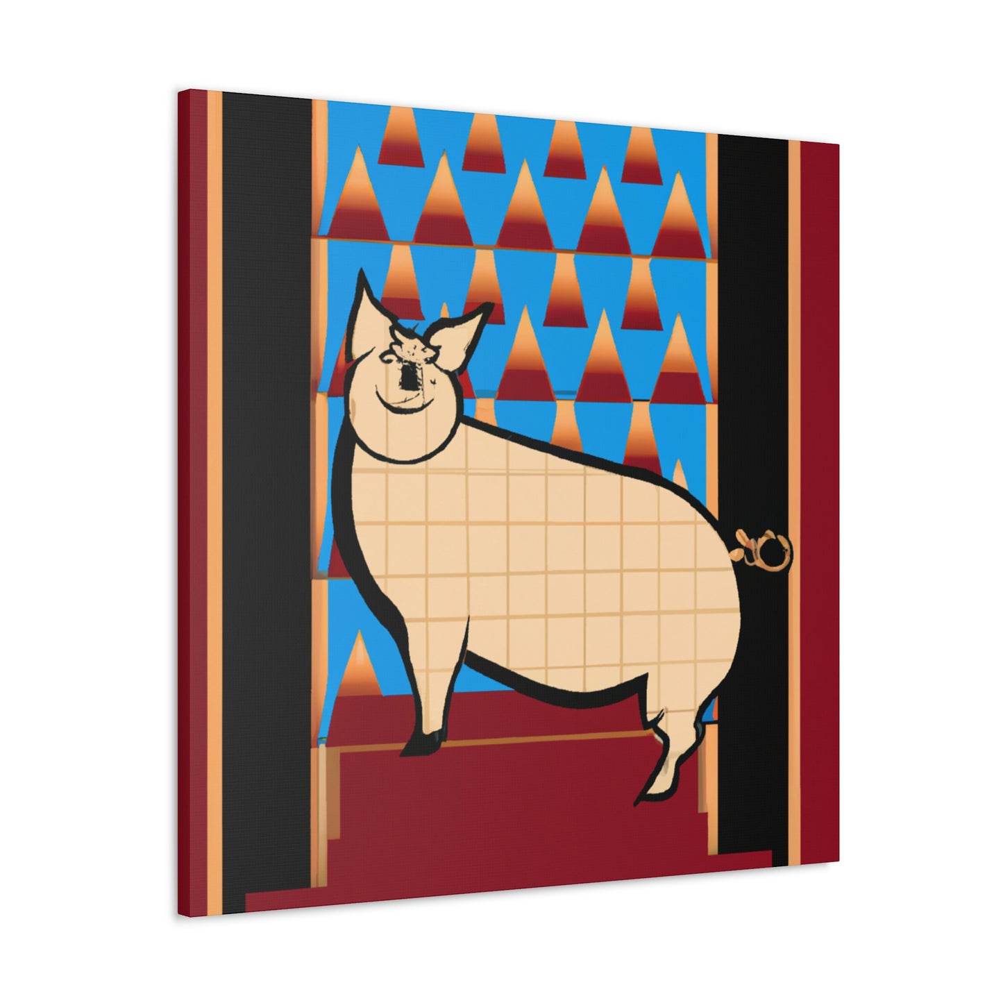 "Pig of Pleasure's Glow" - Canvas