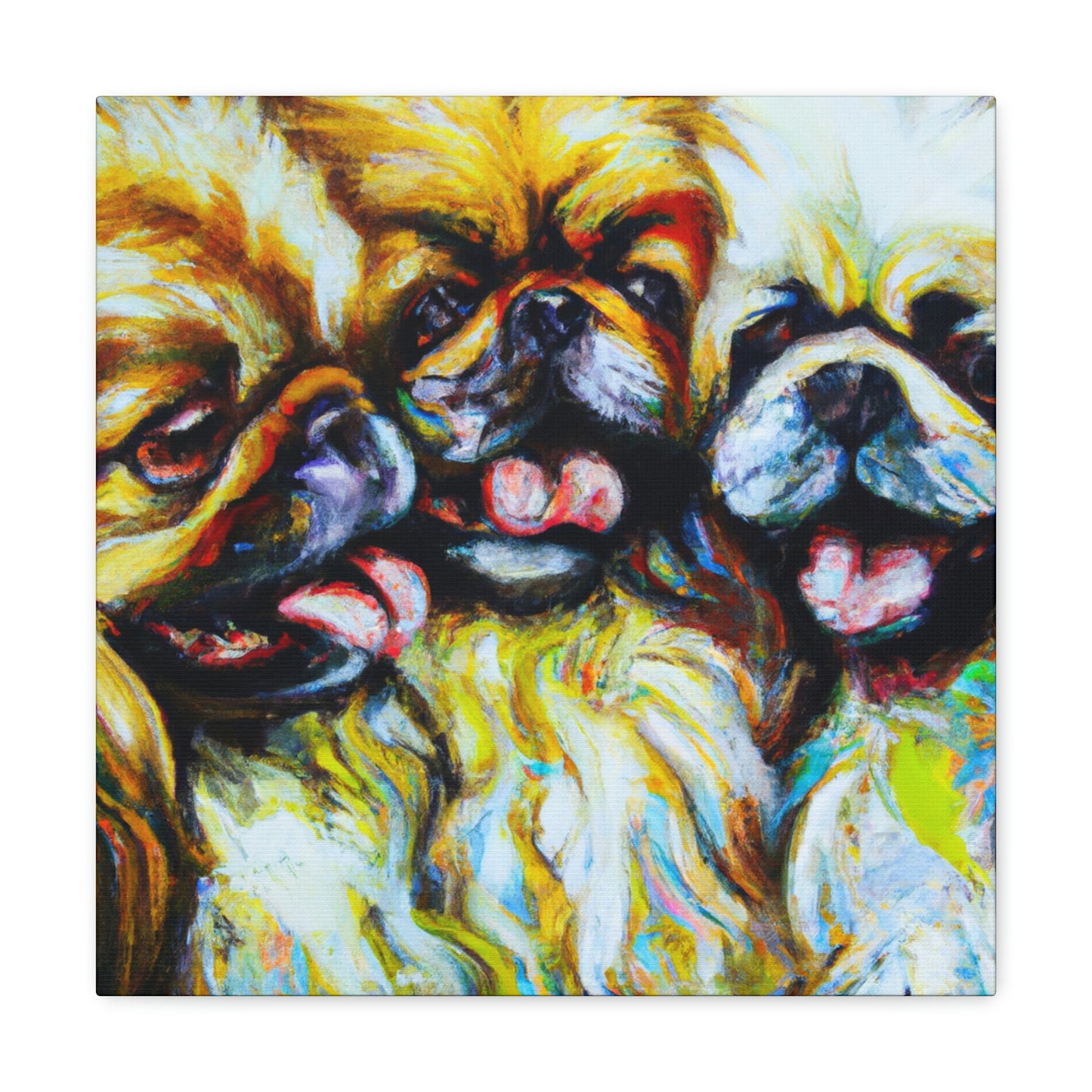 Pekingese Pride Expressionism - Canvas