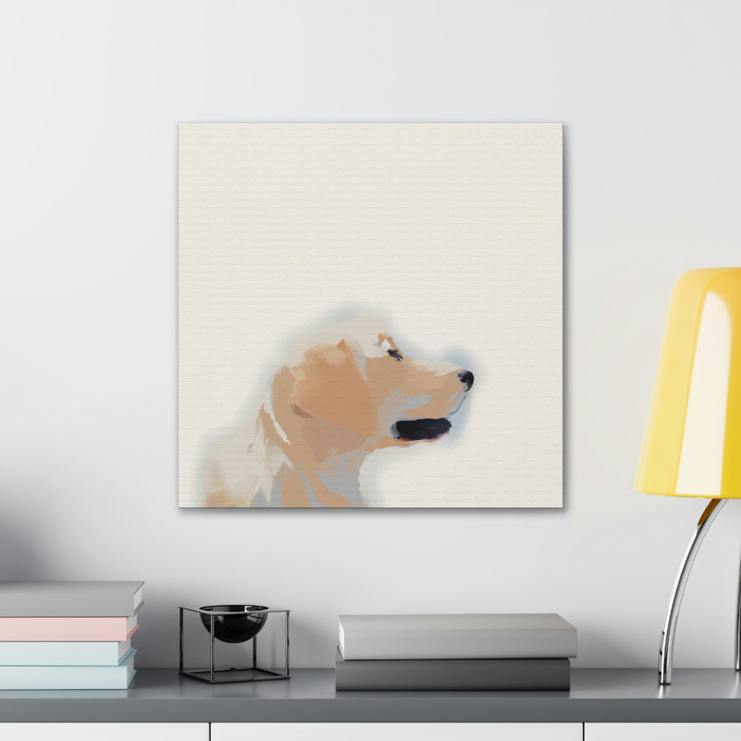 "Golden Retriever Minimalism" - Canvas