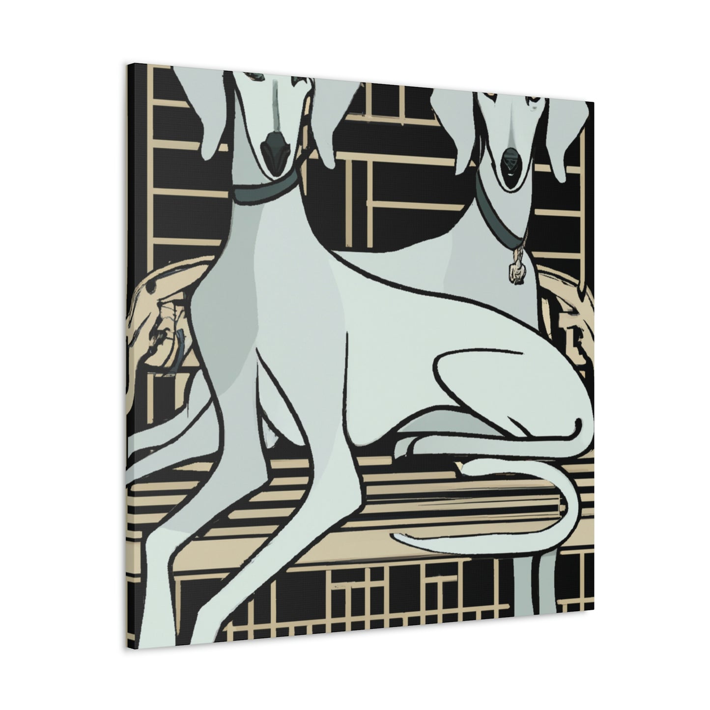 Midnight Weimaraner Glitter - Canvas