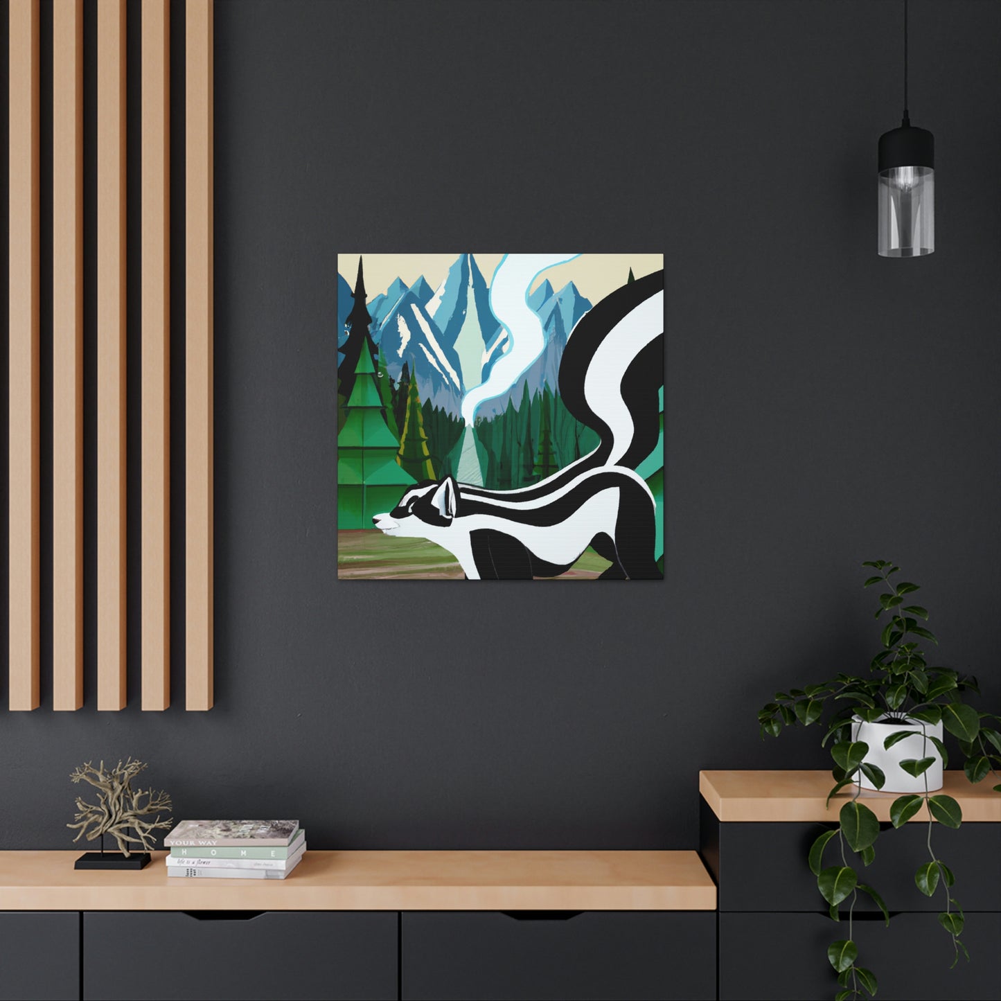 Skunk in Art Deco - Canvas