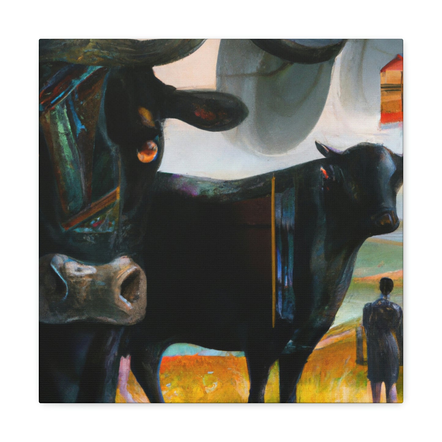 "Black Angus Dreamscape" - Canvas