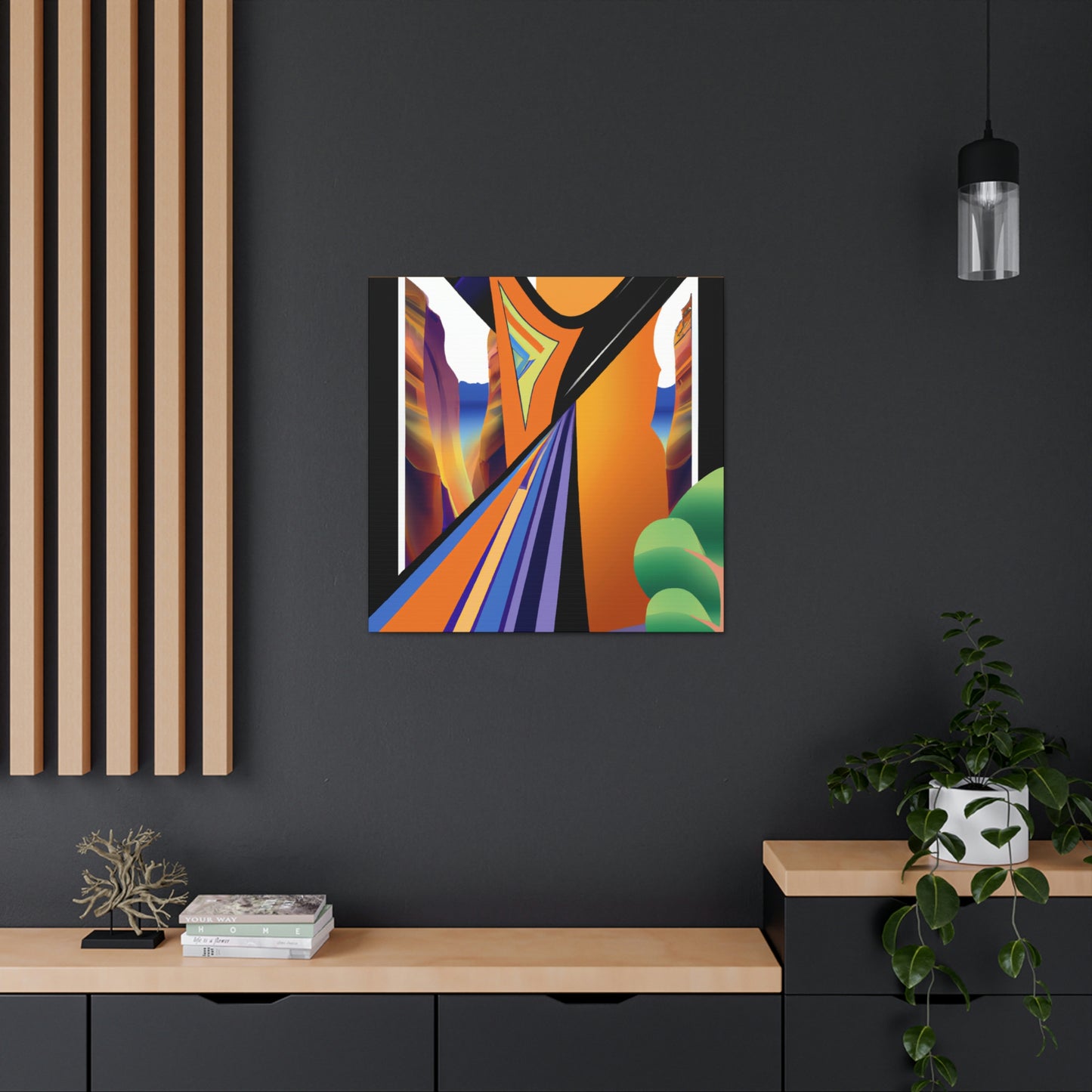 "Deco Grandeur of Canyons" - Canvas