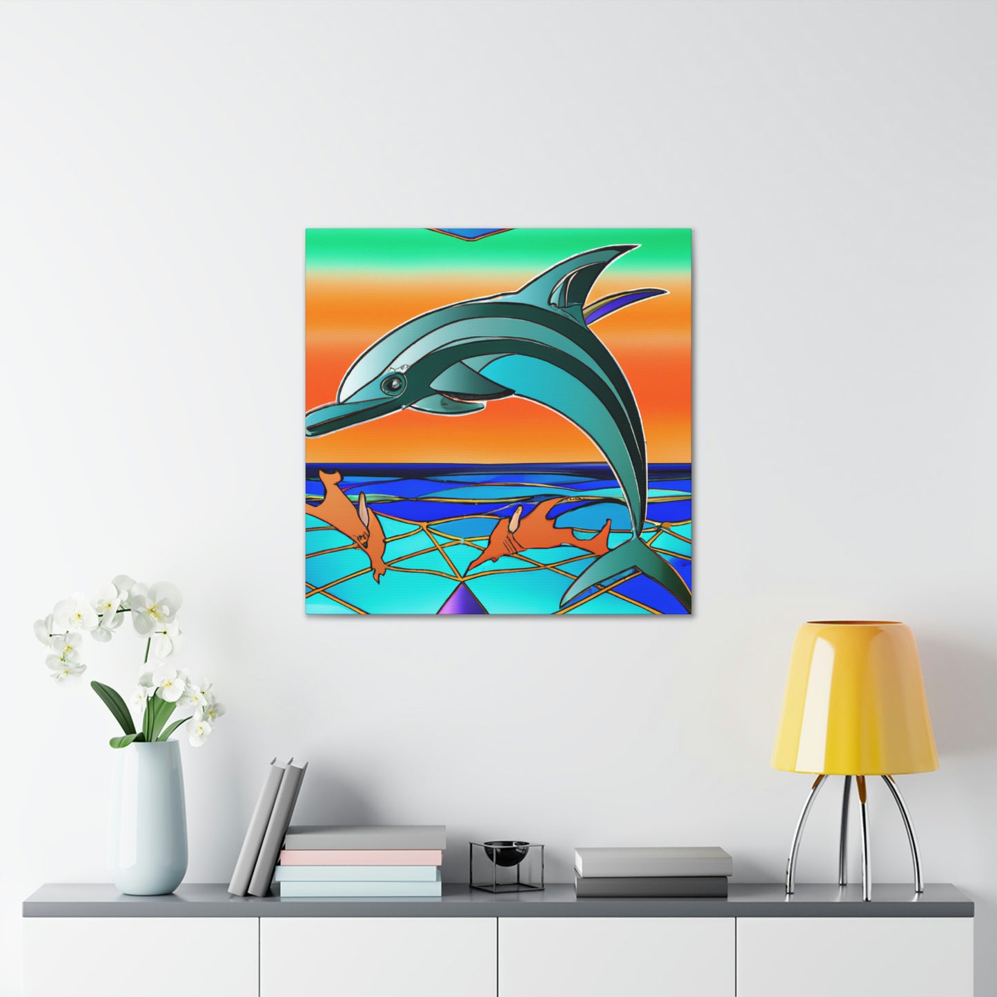 Gliding Dolphin Majesty - Canvas