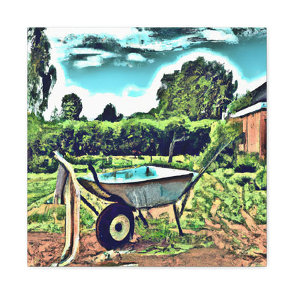 "Wheelbarrow in Bloom" - Canvas