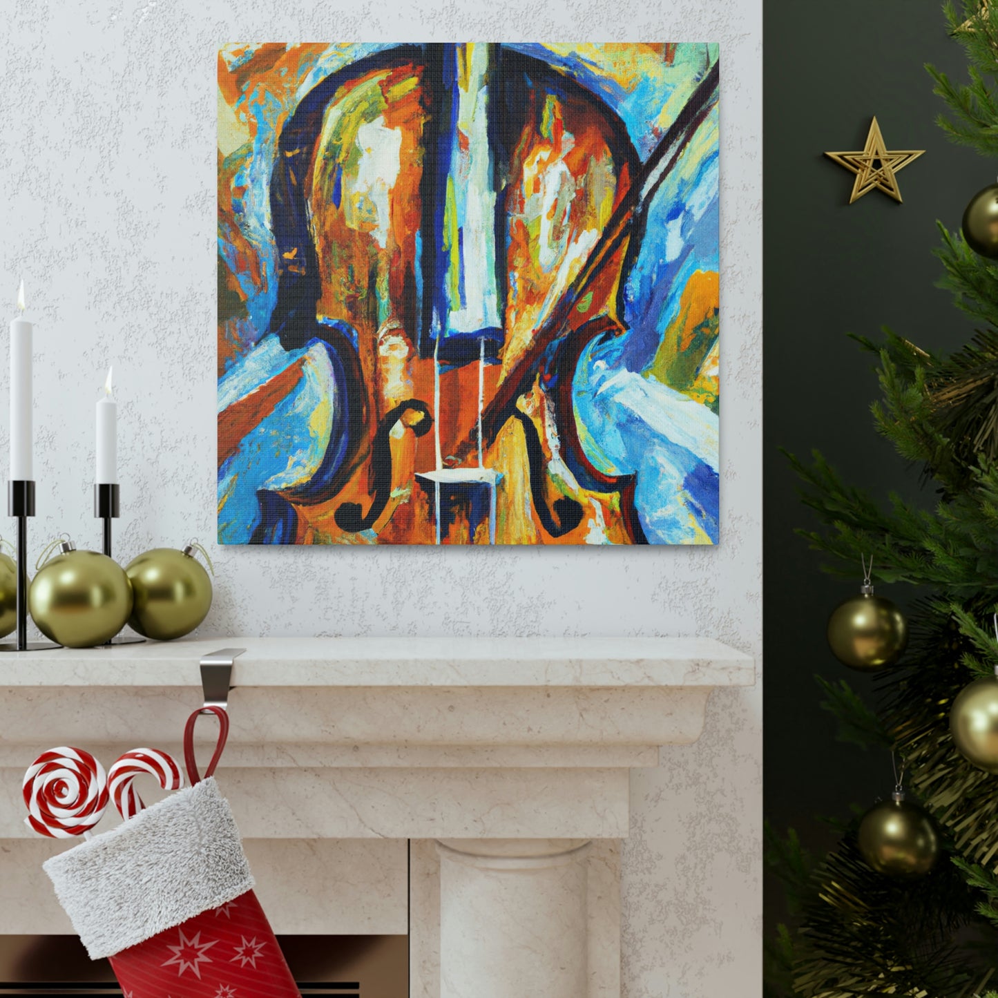 "Music of Expressionism Violin" - Canvas