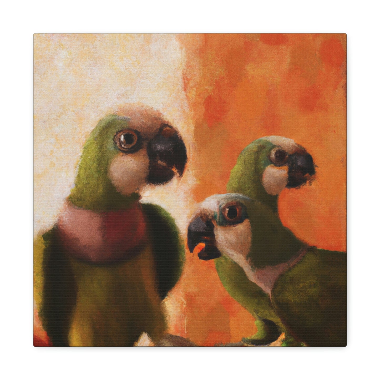 Parrots Take Flight - Canvas