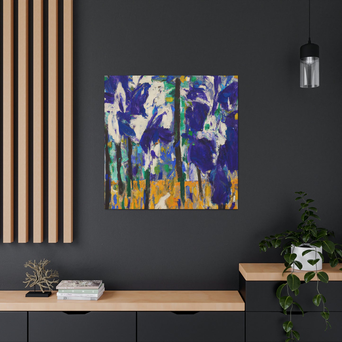 "Iris in Abstraction". - Canvas