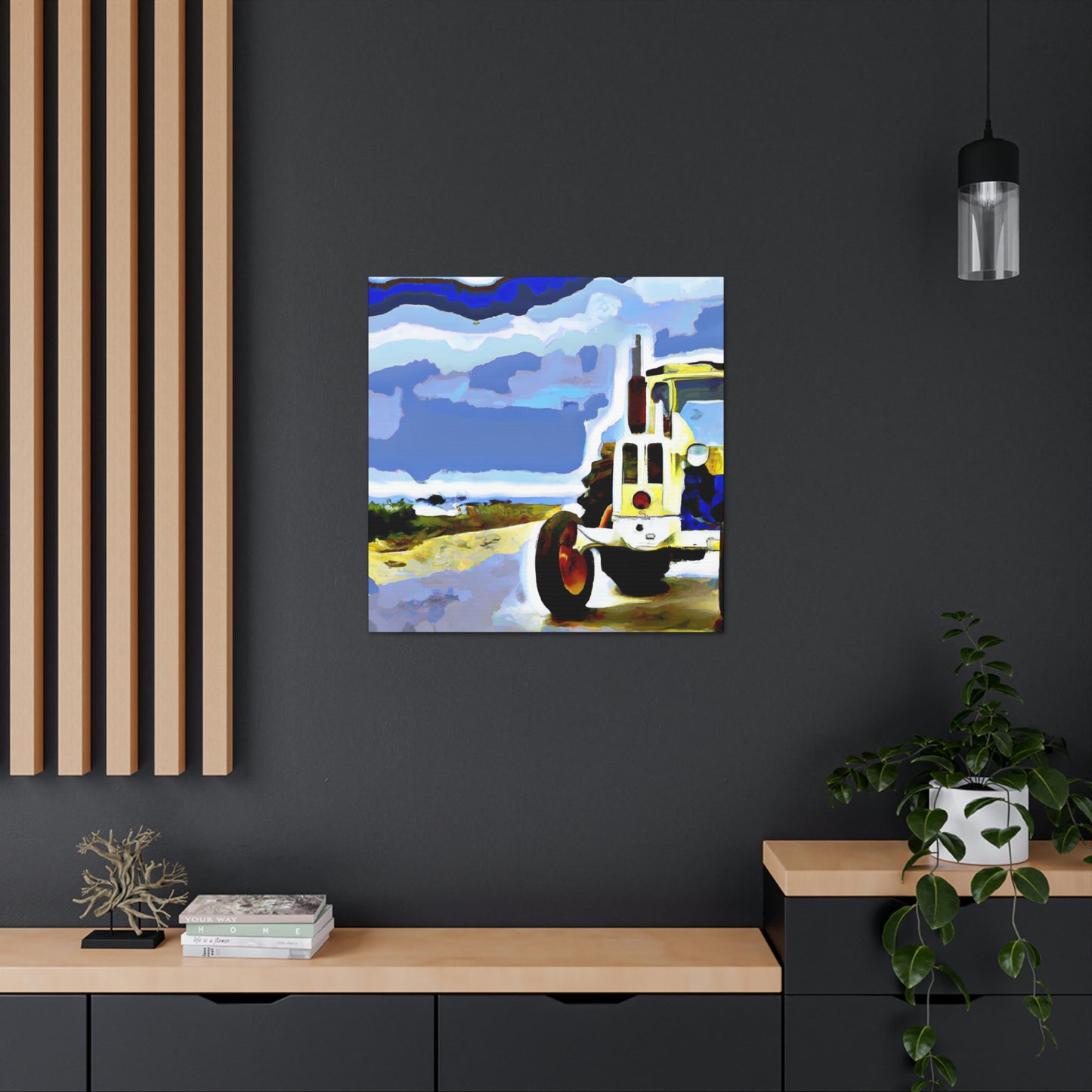 Tractor in Twilight Glow - Canvas