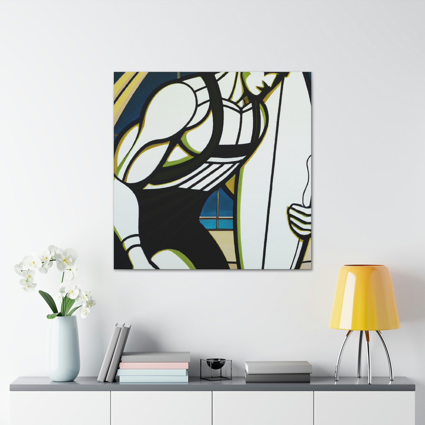 "Surfing Deco Dreamscape" - Canvas