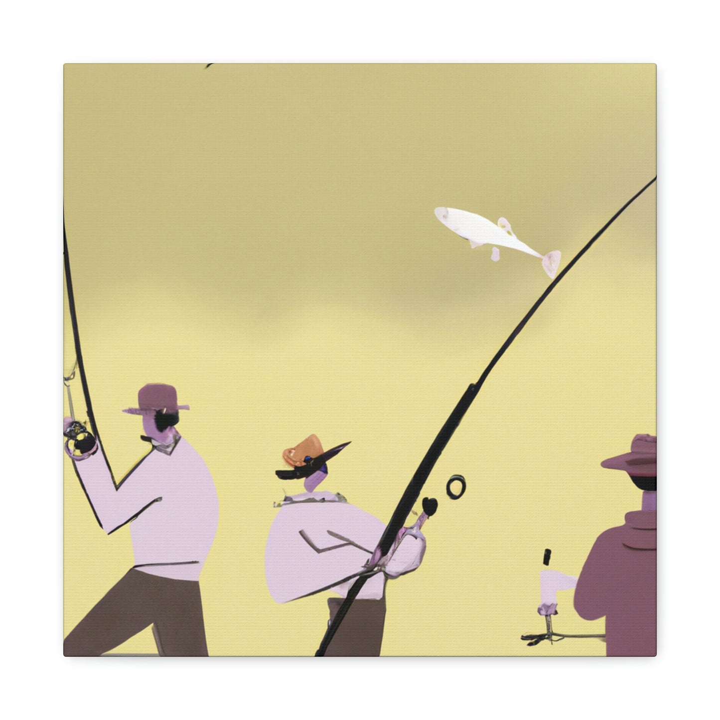 "Fishing in Minimalism" - Canvas