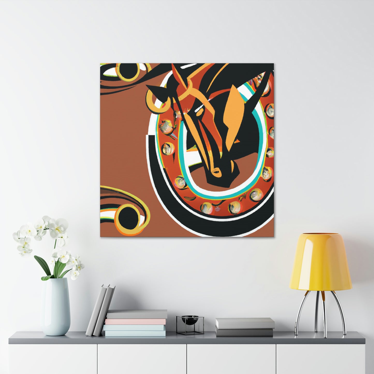 "Horseshoe Art Deco" - Canvas