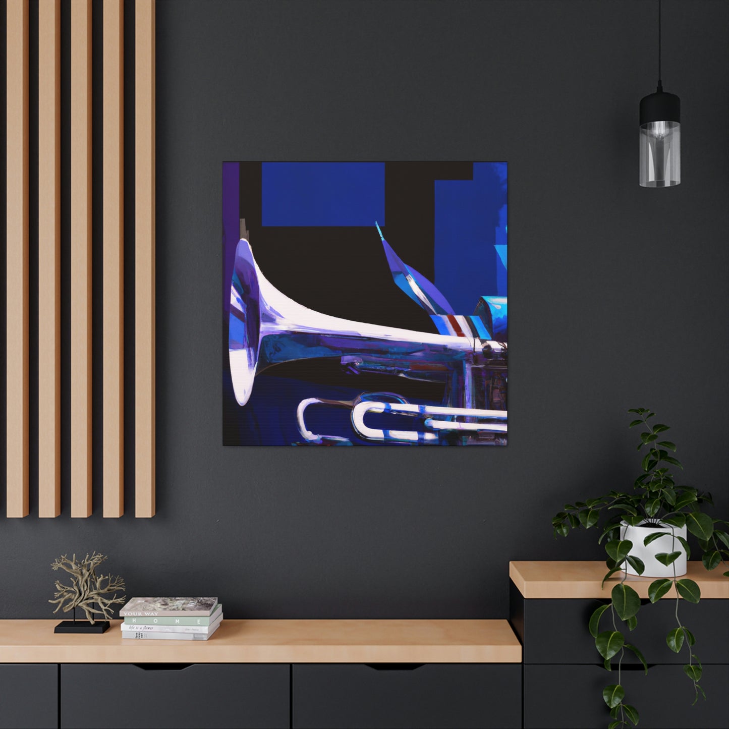 "Trombone Simplicity Emerges" - Canvas